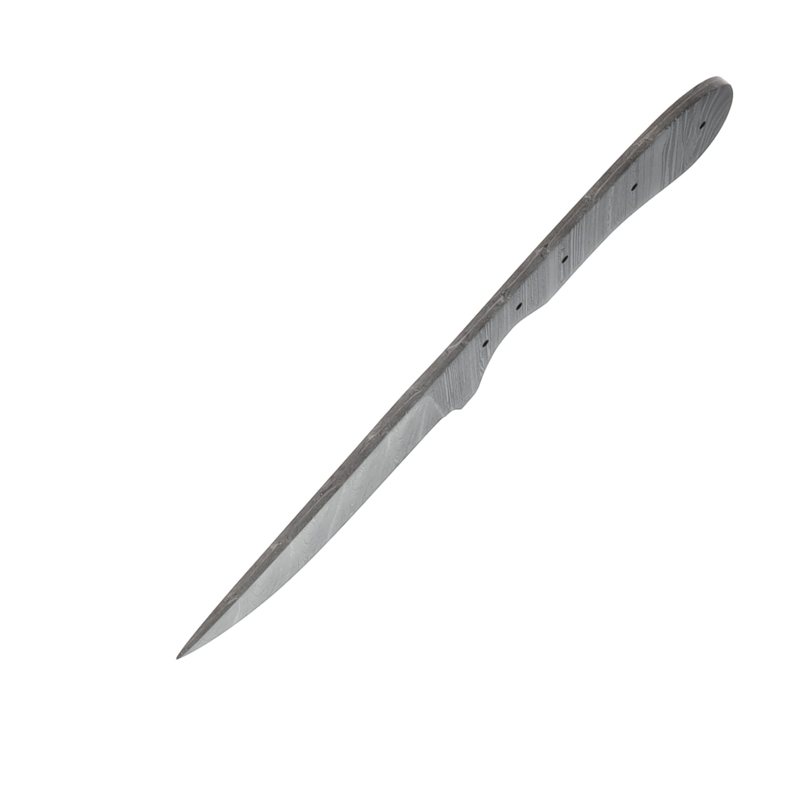 3.5in Straight Back Damascus Blade Blank BLDM2746 View 2