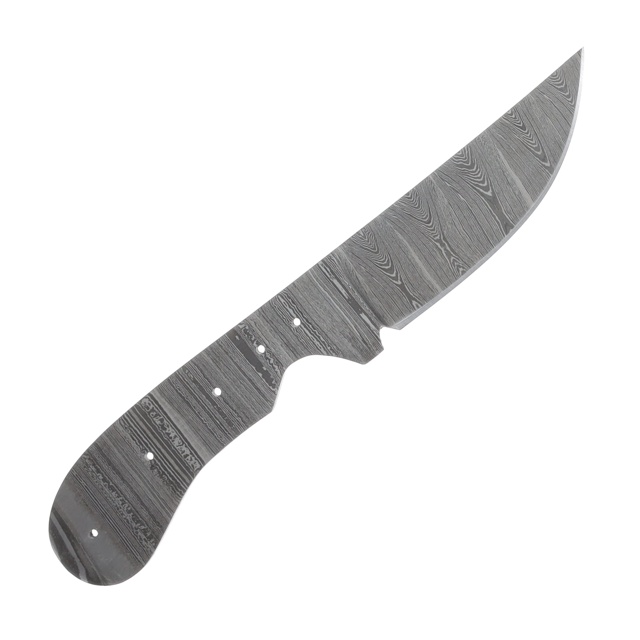 3.5in Straight Back Damascus Blade Blank BLDM2746 View 3