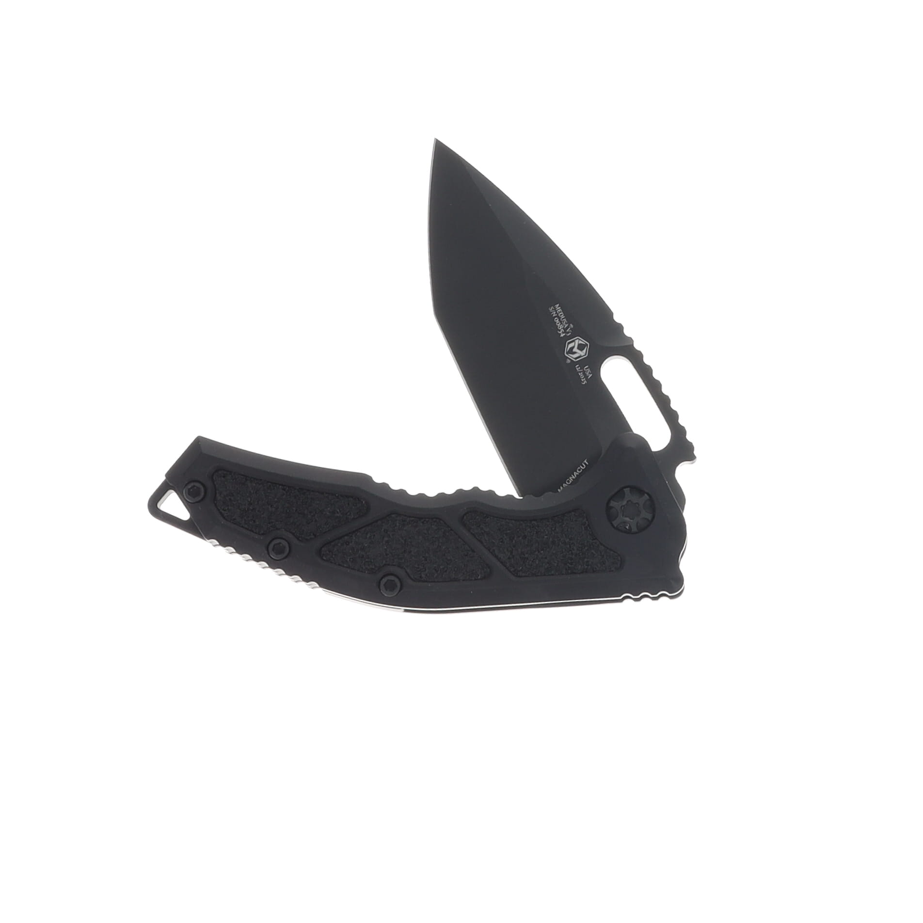 Heretic Medusa Manual Folder TE DLC Standard Black Tactical Chassis with Tactical Hardware H009-6A-T View 3