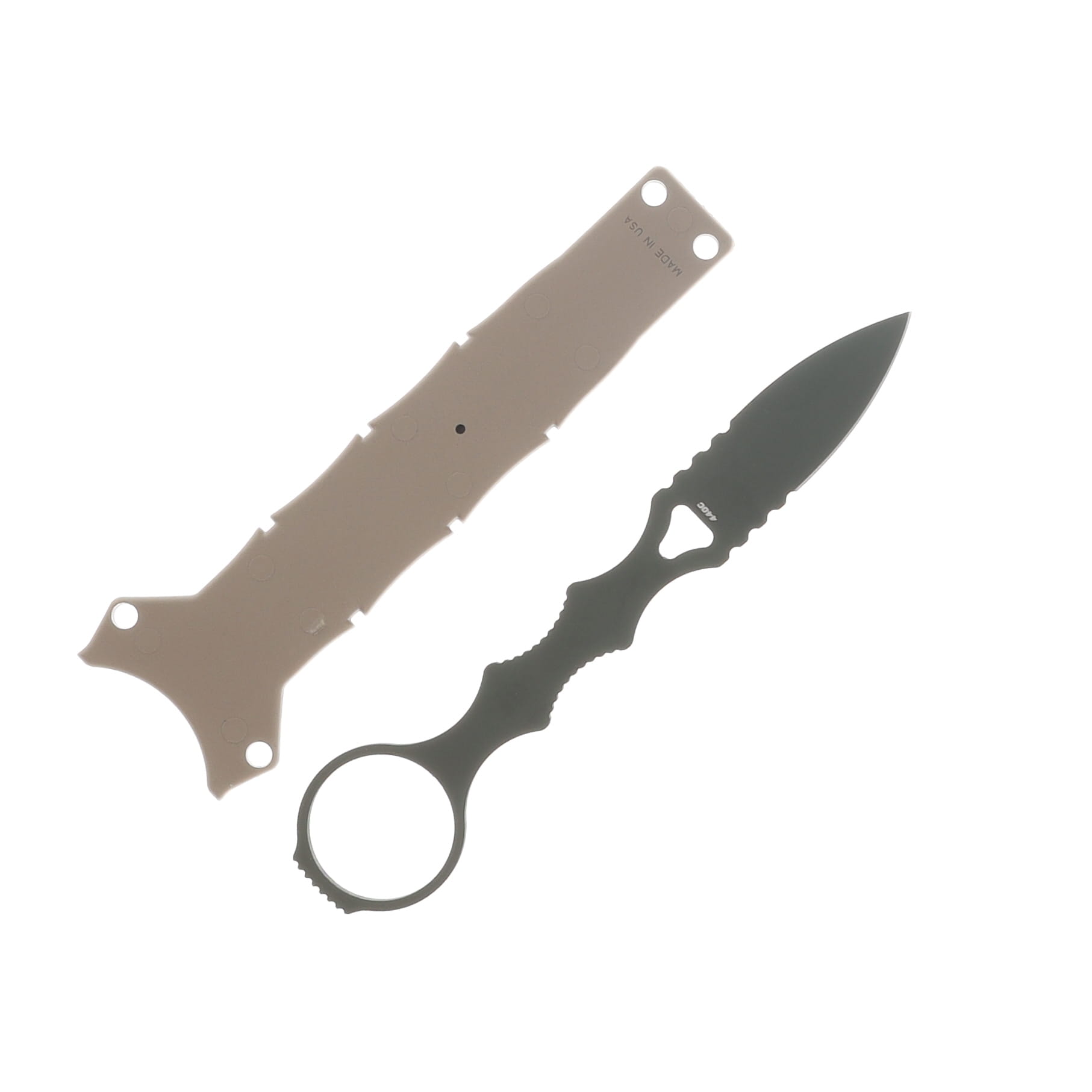 Benchmade SOCP Fixed Blade Mini-Spear Point Olive Drab Cerakote-Tan Sheath BM177GN View 2