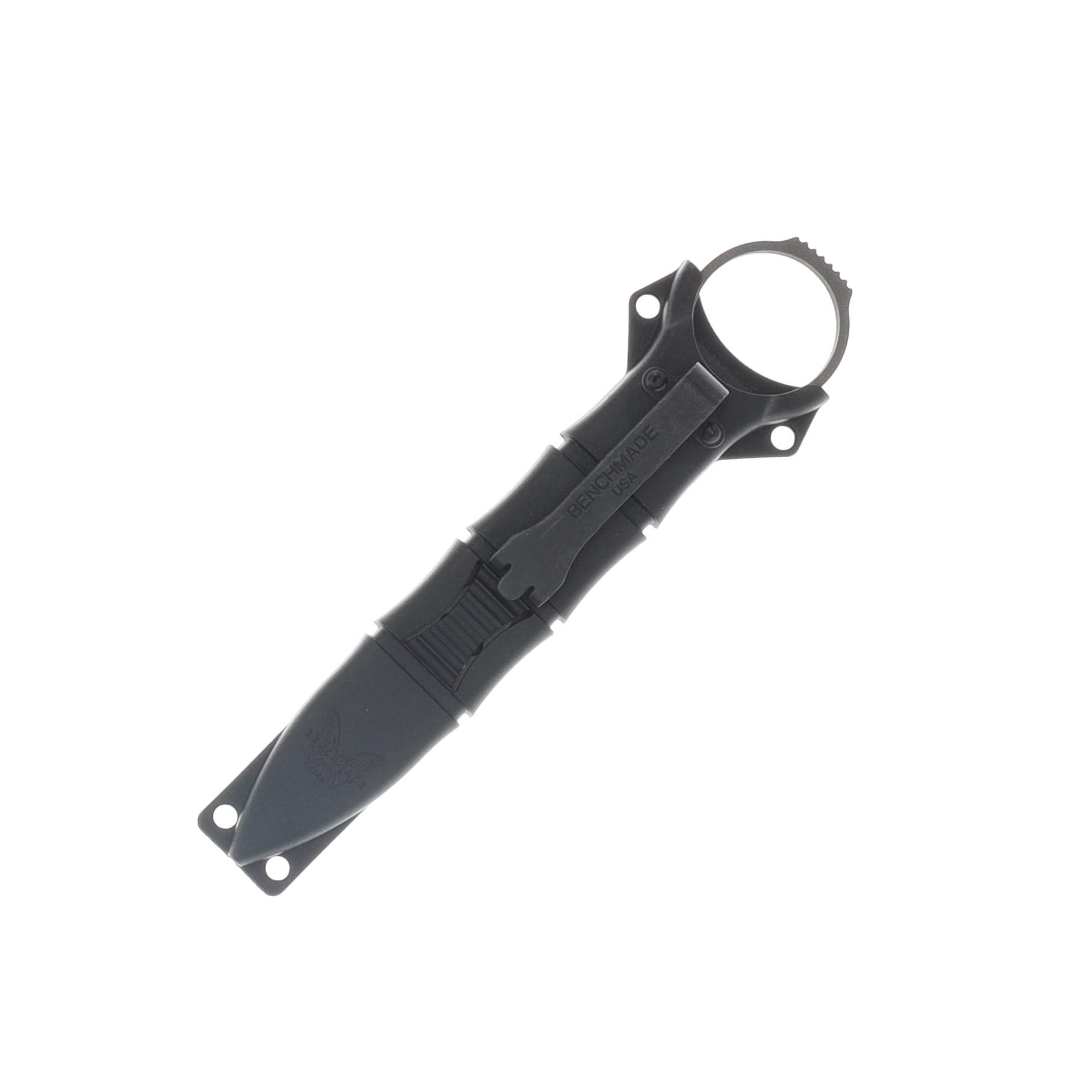 Benchmade SOCP Fixed Blade Mini-Spear Point Tungsten Gray Cerakote-Blk Sheath BM177GY View 5