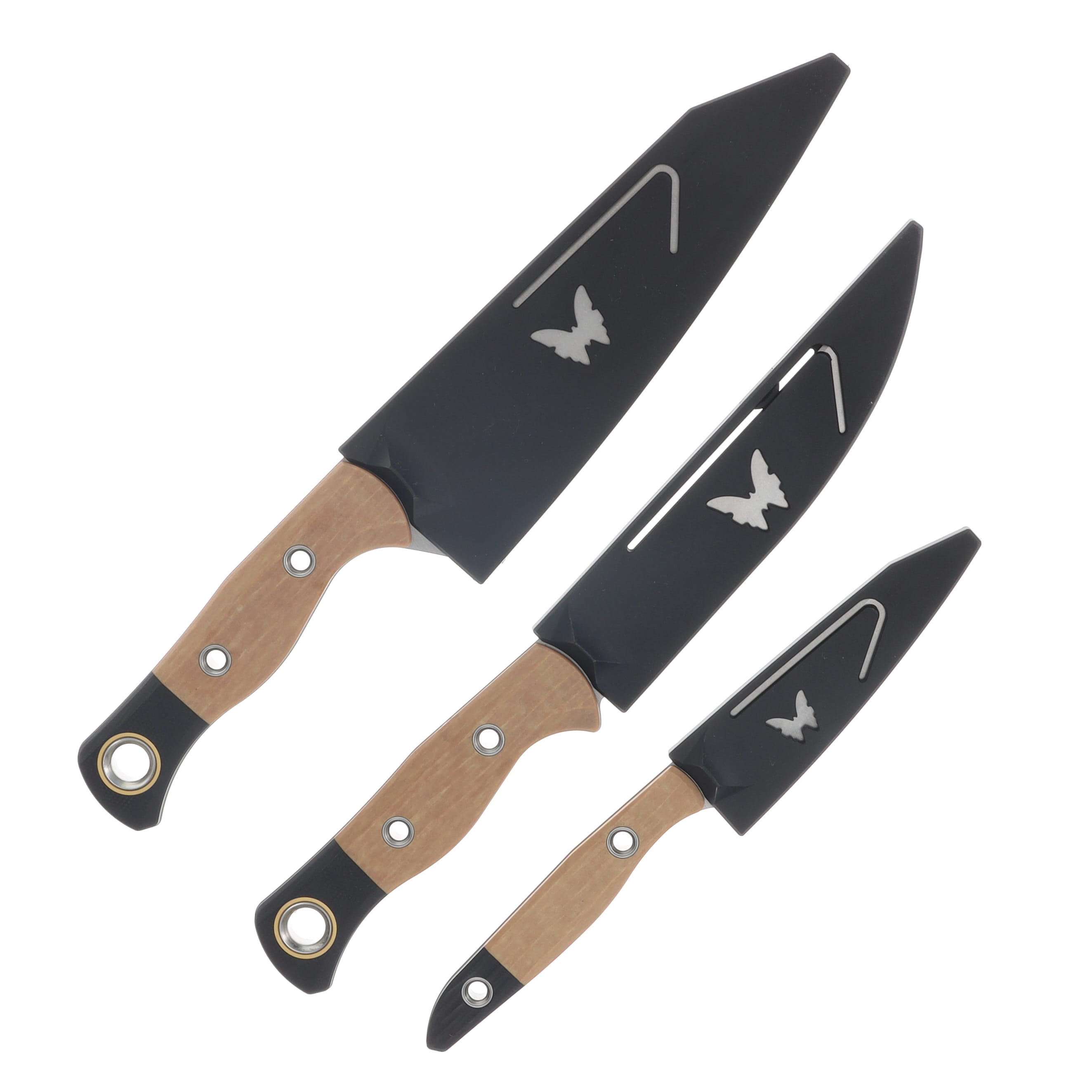 Benchmade 3PC Kitchen Set Maple Valley Richlite W/Black G-10 Handle CPM-154 Blade BM4005-02 View 3