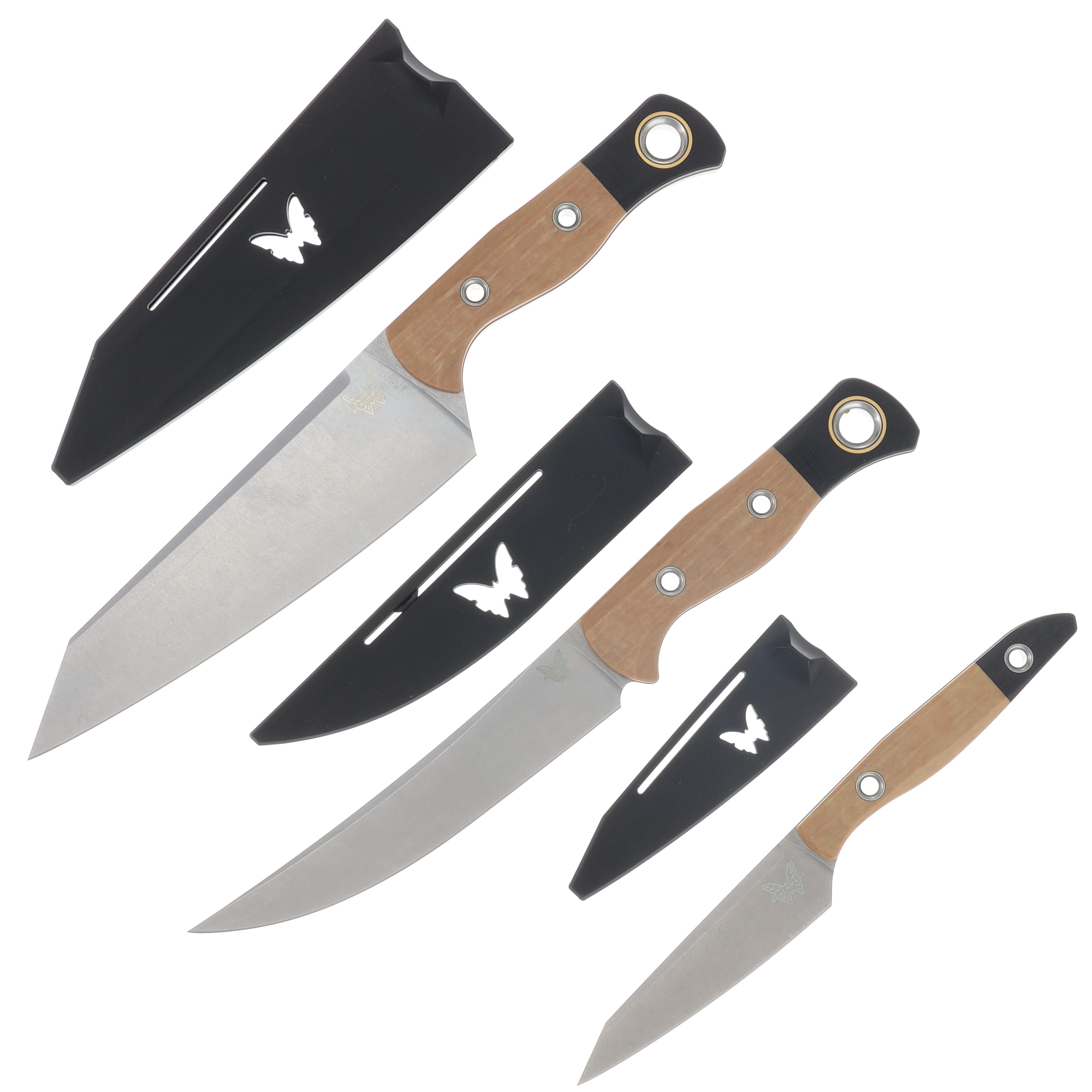 Benchmade 3PC Kitchen Set Maple Valley Richlite W/Black G-10 Handle CPM-154 Blade BM4005-02 View 1
