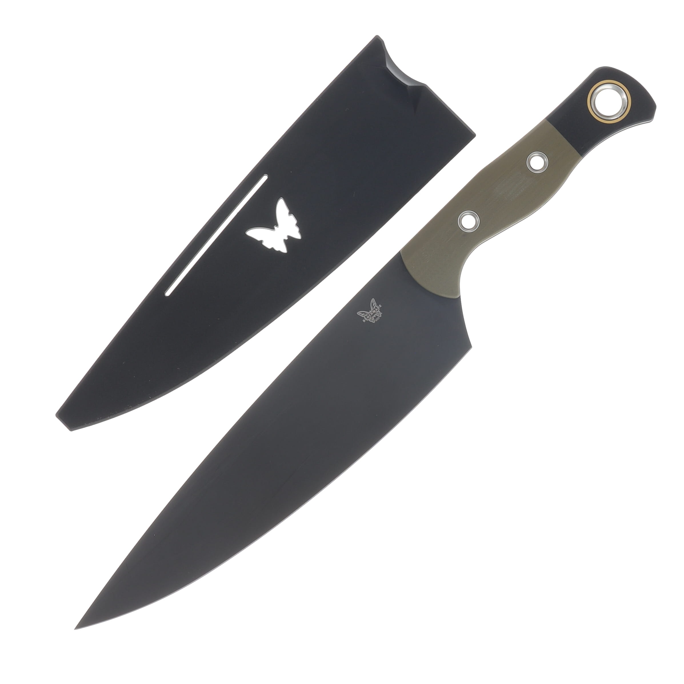 Benchmade 8 Inch Chef Knife OD Green-Blk G-10 Handle Blk CPM-154 Blade BM4025BK-01 View 1