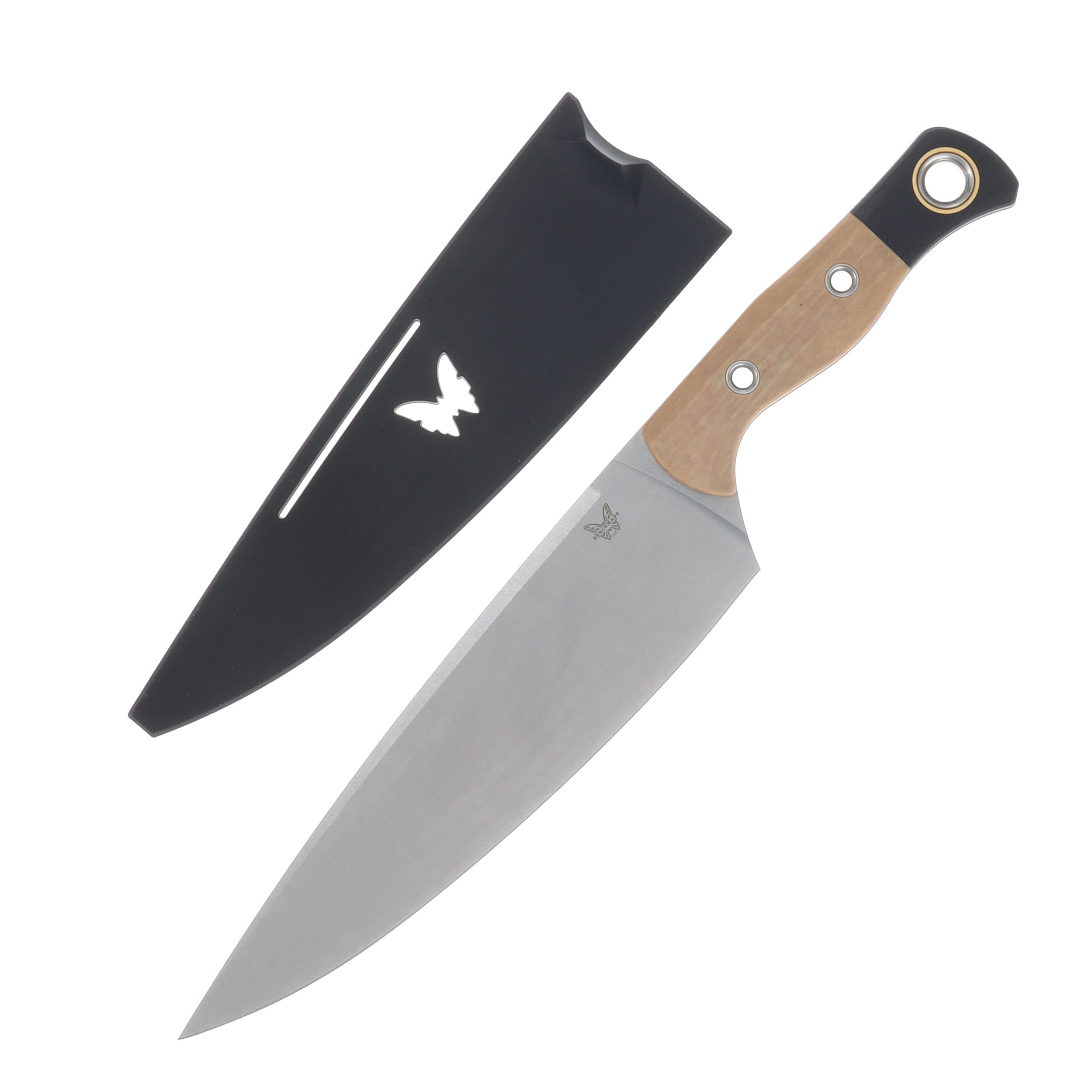 Benchmade 8in Chef Knife Maple Valley Richlite-Blk G-10 Handle CPM-154 Blade BM4025-02 View 1