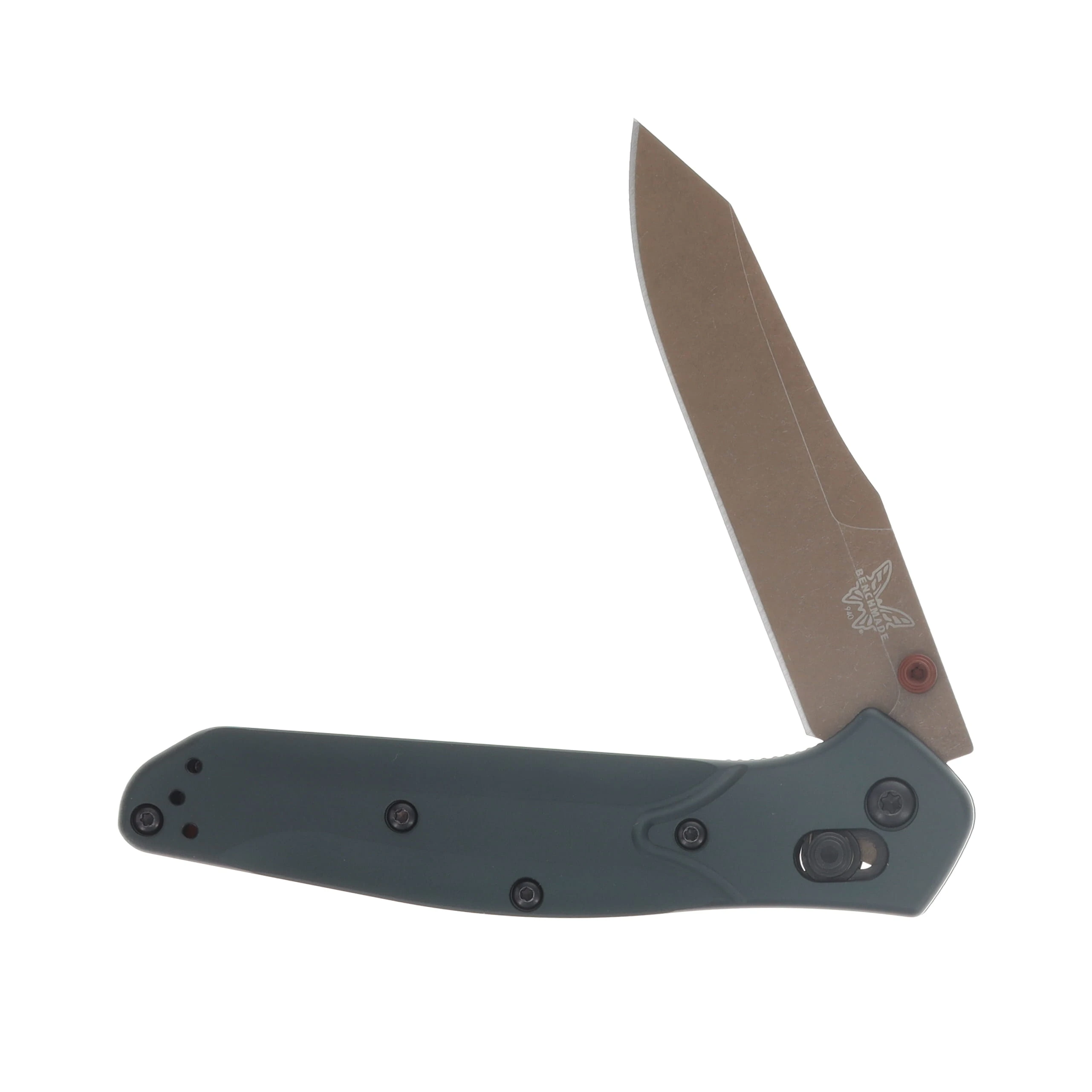 Benchmade Osbourne Folding Knife Taiga Green Aluminum Handle S90V FE Blade BM940FE-2601 View 3