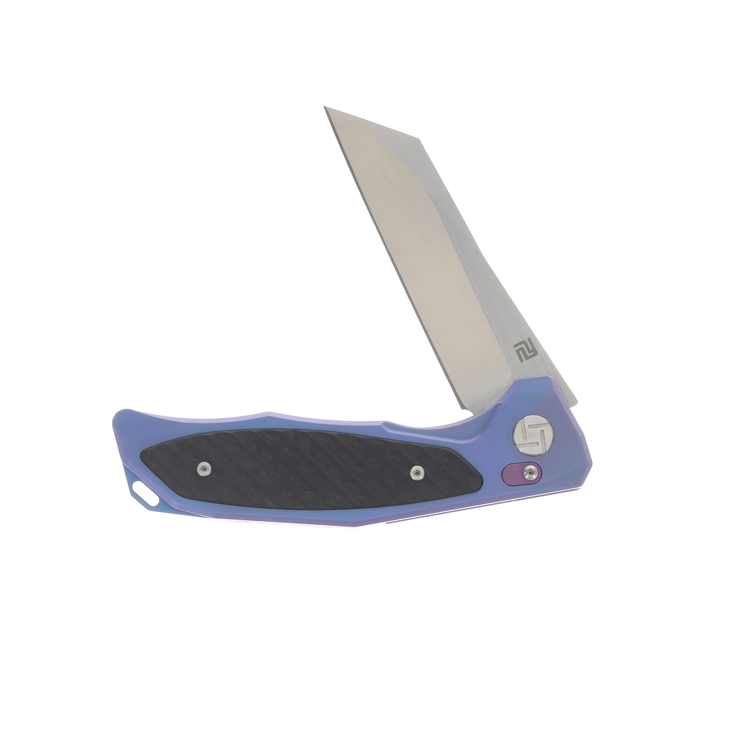 Artisan Cutlery Megahawk Blue 3.62 Inch Plain Satin Wharncliffe ATZ1809GBUS View 3