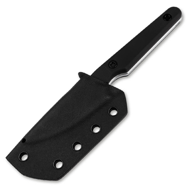 Boker Plus Sentinal Fixed Knife Black G-10 Handle 14C28N Blade View 2