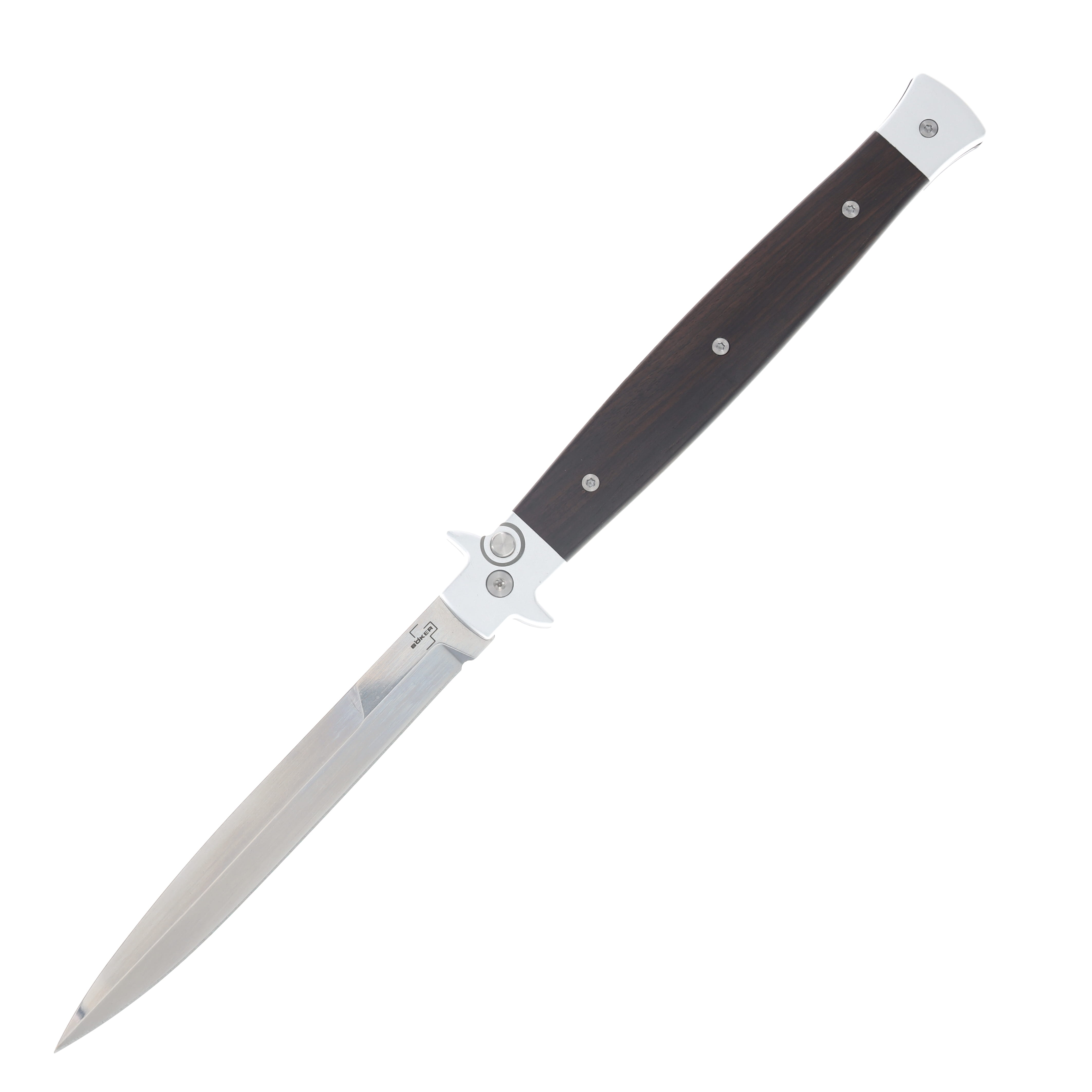 Boker Plus Stiletto 5.0 Ebony OTS Auto Ebony Handle 14C28N Blade AUBK06EX752 View 1