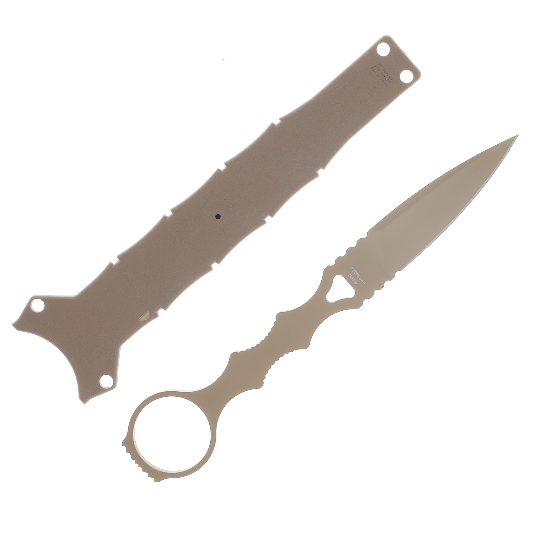 Benchmade SOCP Dagger Fixed Blade FDE Cerakote Tan Sheath BM174SN View 2