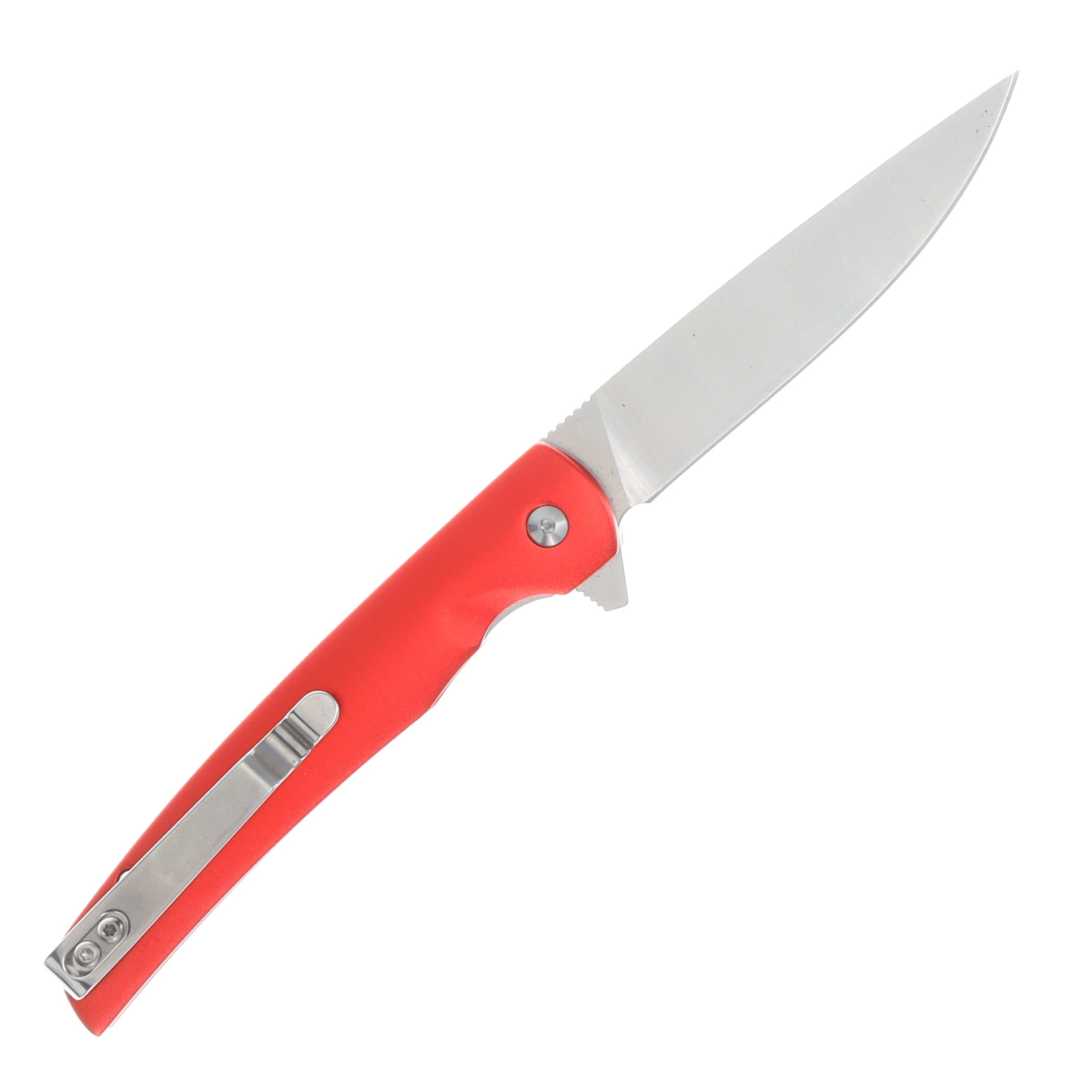 Bear & Son Rancher Red - White Christmas Balls 3.12in Plain Satin Drop Point BR121RDBL View 2
