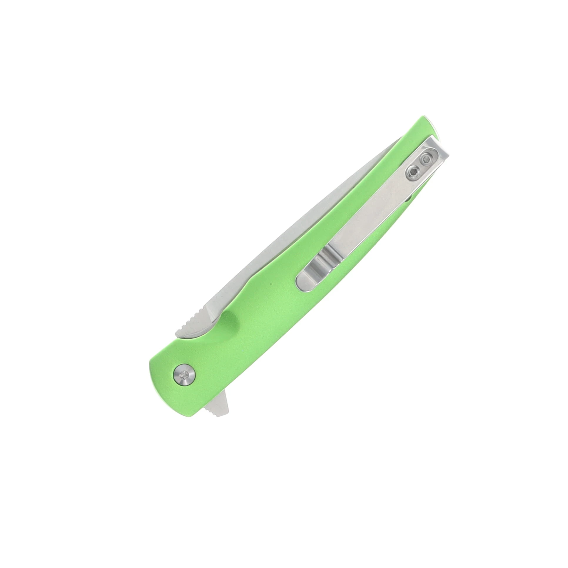 Bear & Son Rancher Green - White Christmas Tree 3.12in Plain Satin Drop Point BR121GRTR View 4