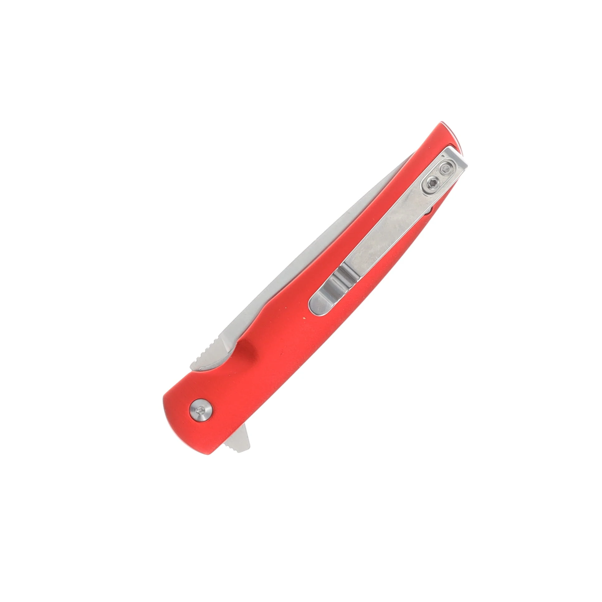 Bear & Son Rancher Folding Knife Red 3.25in Plain Satin Drop Point BR121RD View 4
