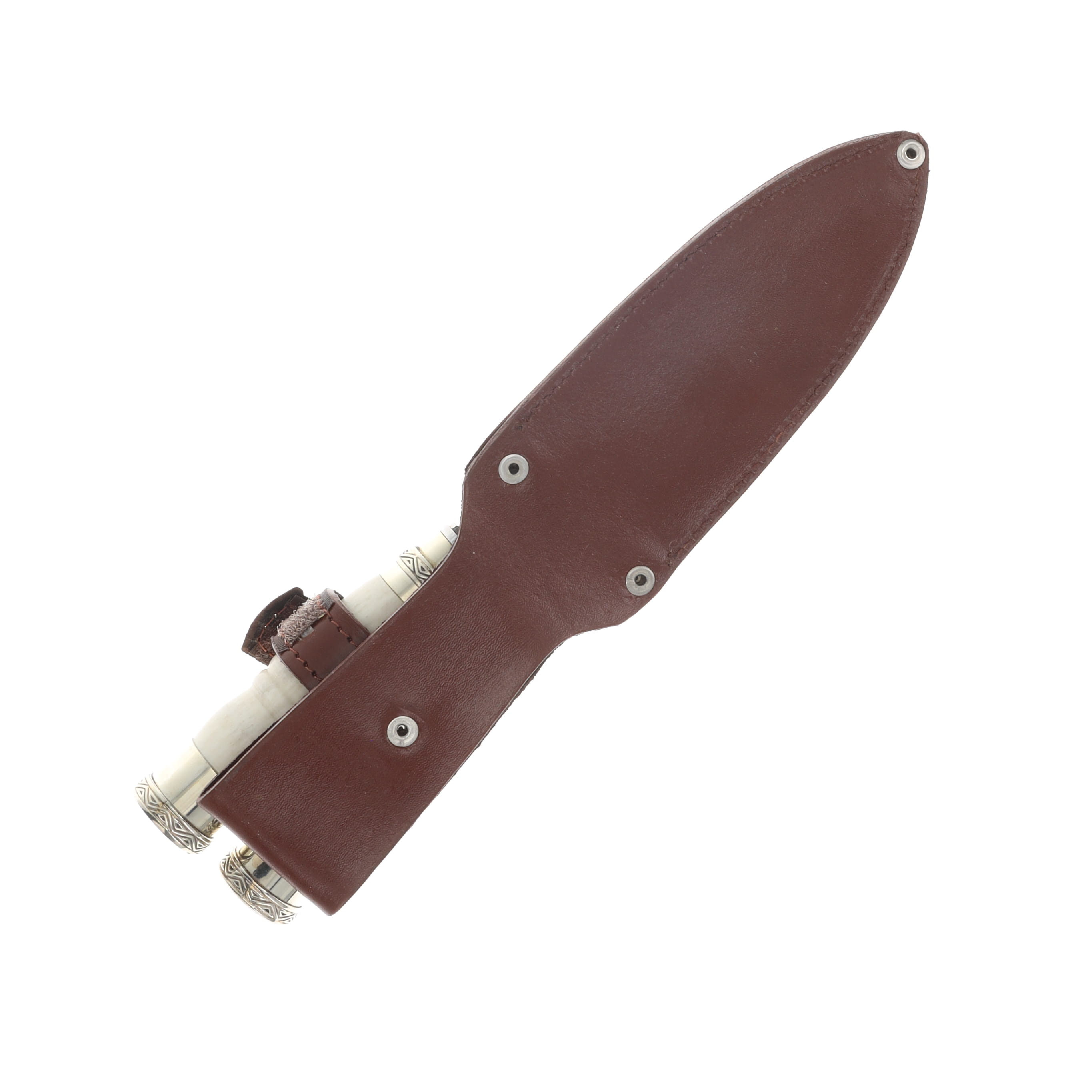 Patagon Knives 2PC Picnic Set Colt Bone Handle W/Leather Sheath PS-CBH-00 View 3