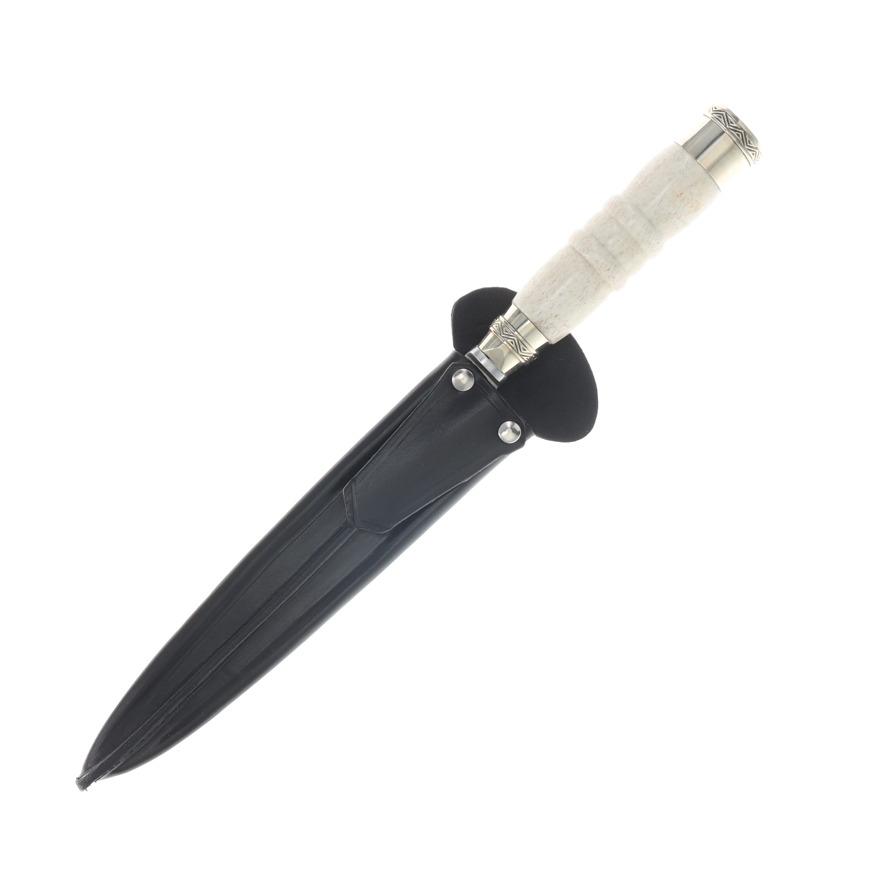 Patagon Knives Gaucho Fixed Knife Colt Bone Handle 8in Spear Point Blade W/Sheath GK-CBH-20 View 3