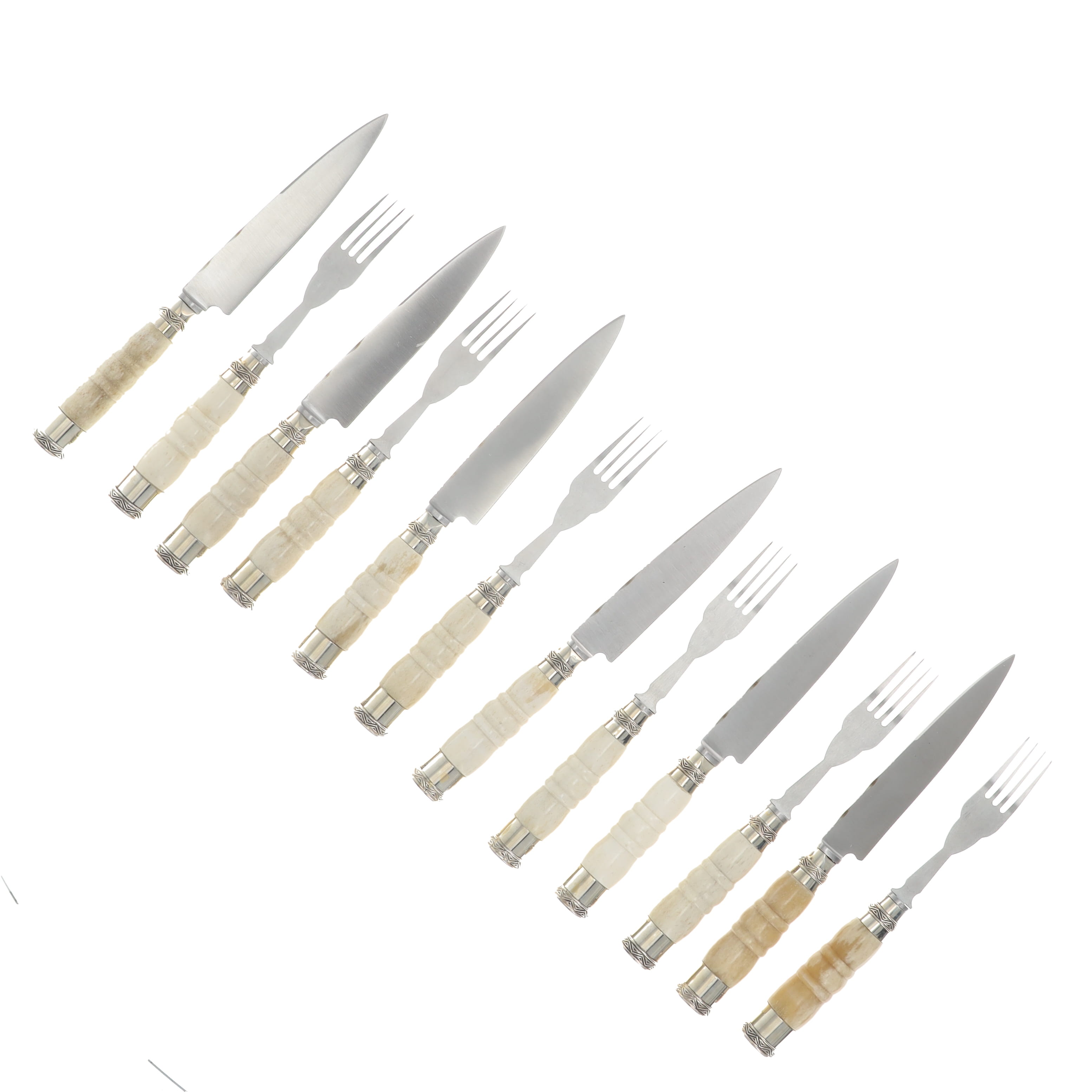 Patagon Knives 12PC Cutlery Set Colt Bone Handle CS-CBH-06 View 2