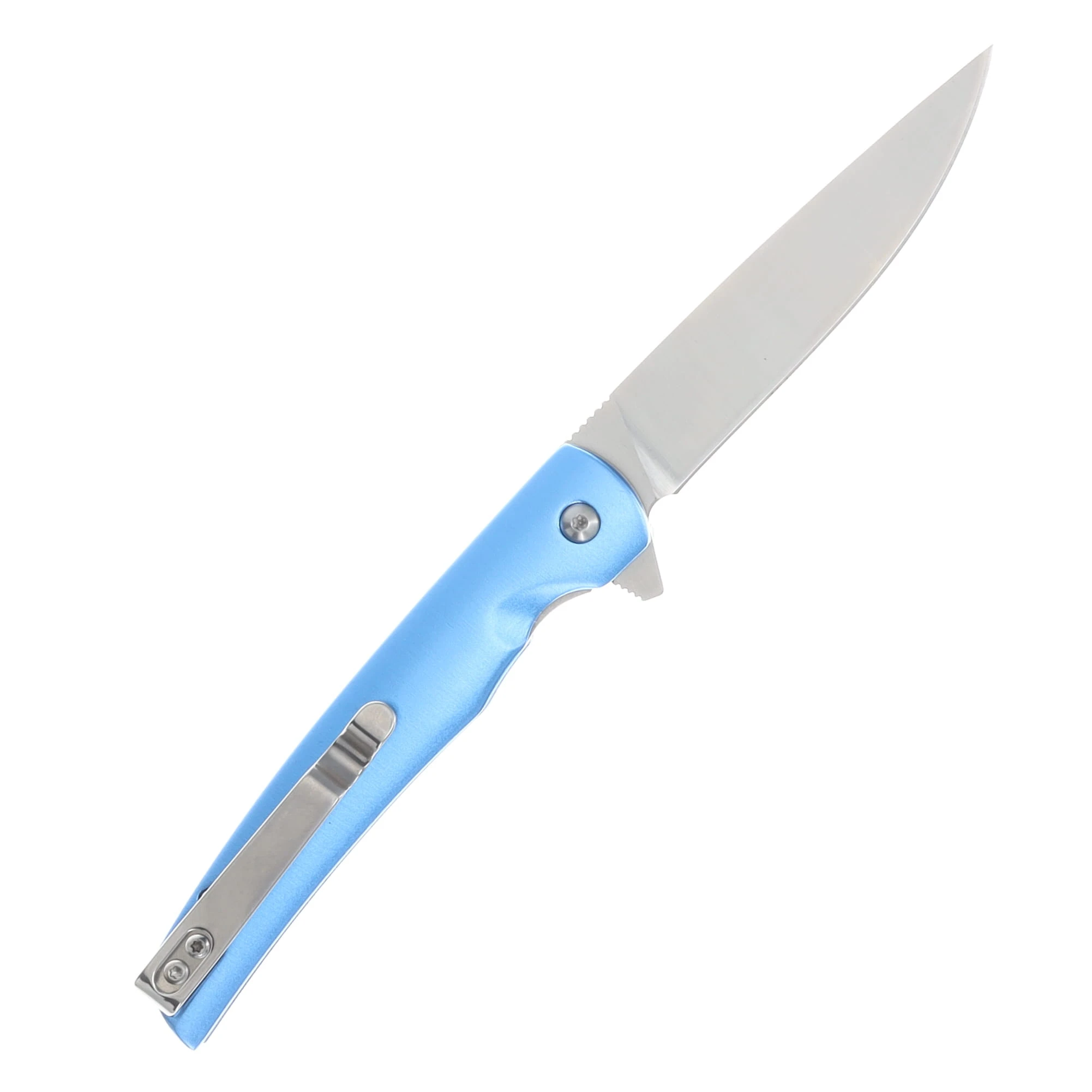 Bear & Son Rancher Folding Knife Blue 3.12in Plain Satin Drop Point BR121BL View 2