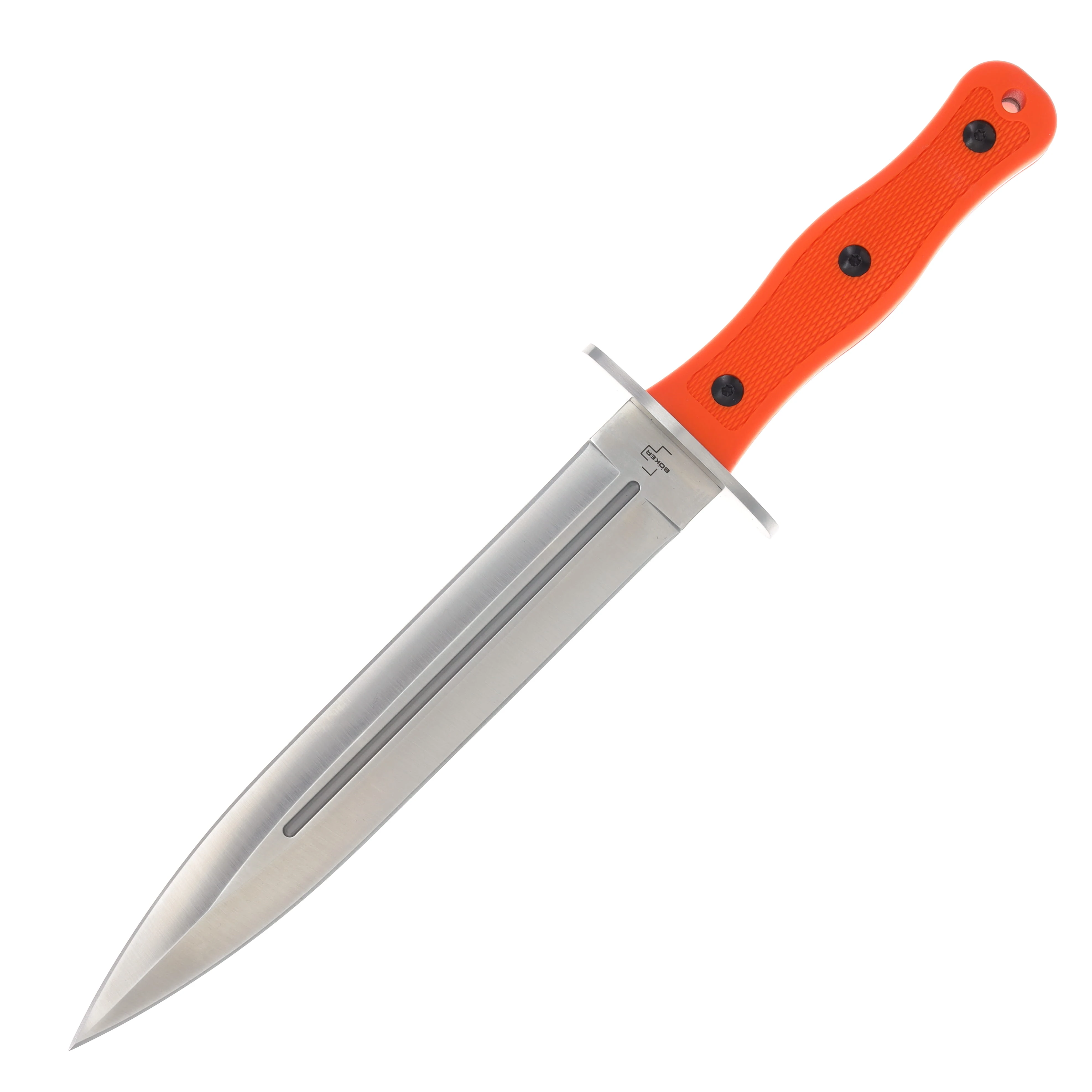 Boker Plus Hunting Boar Dagger Orange Fixed Knife TPR Handle 440C Blade BK02BP0020 View 3