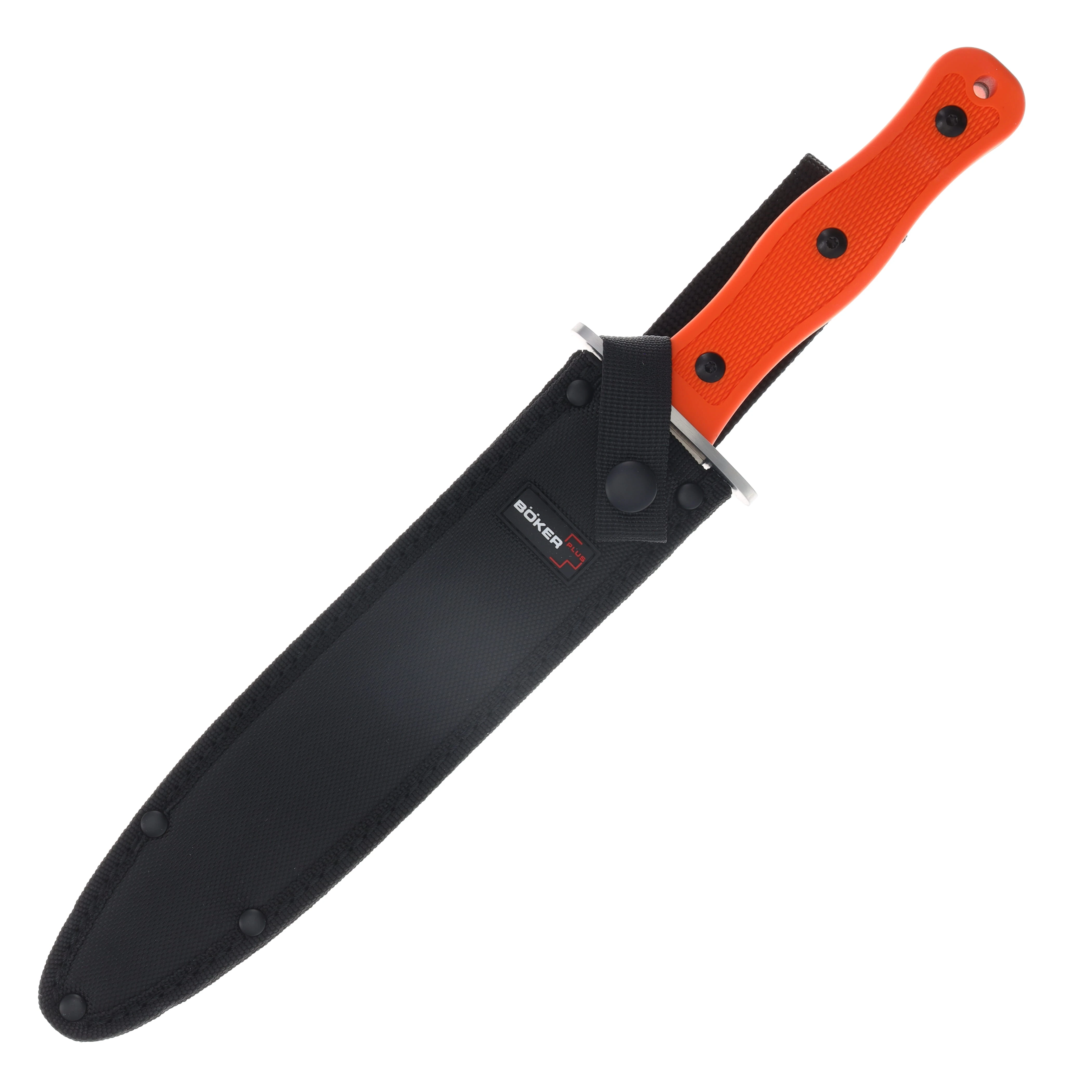Boker Plus Hunting Boar Dagger Orange Fixed Knife TPR Handle 440C Blade BK02BP0020 View 5