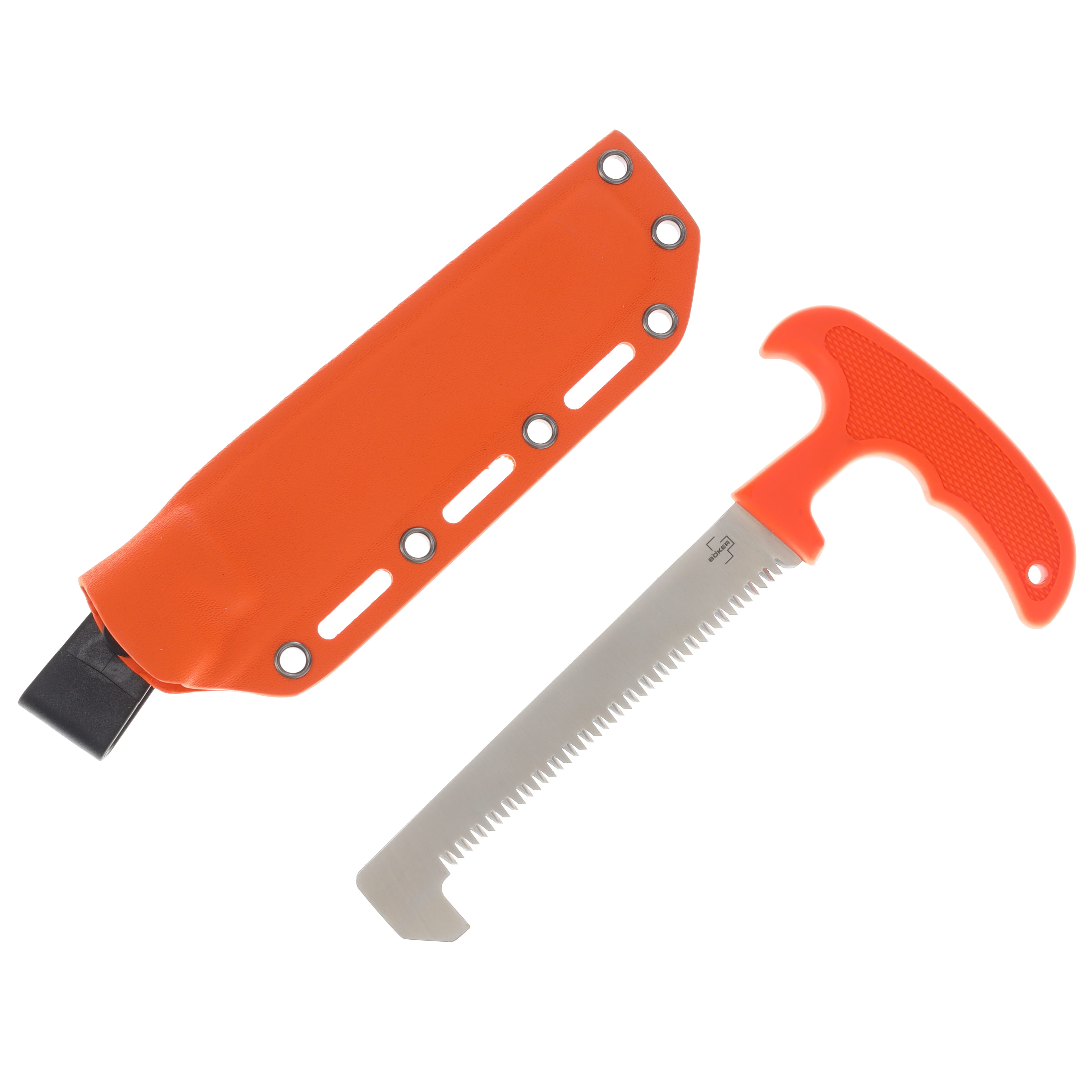 Boker Plus Hunting Game Processing Saw Fixed Knife Orange TPR Handle 420 Blade BK09BP0016 View 1