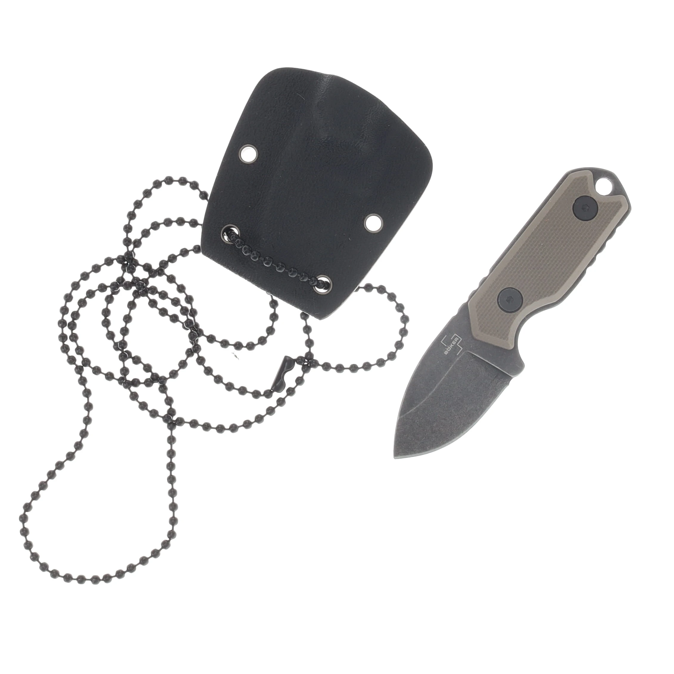 Boker Plus Li'l Friend Micro Fixed Knife Sand G-10 Handle Gray 440A Blade BK02BP0012 View 1