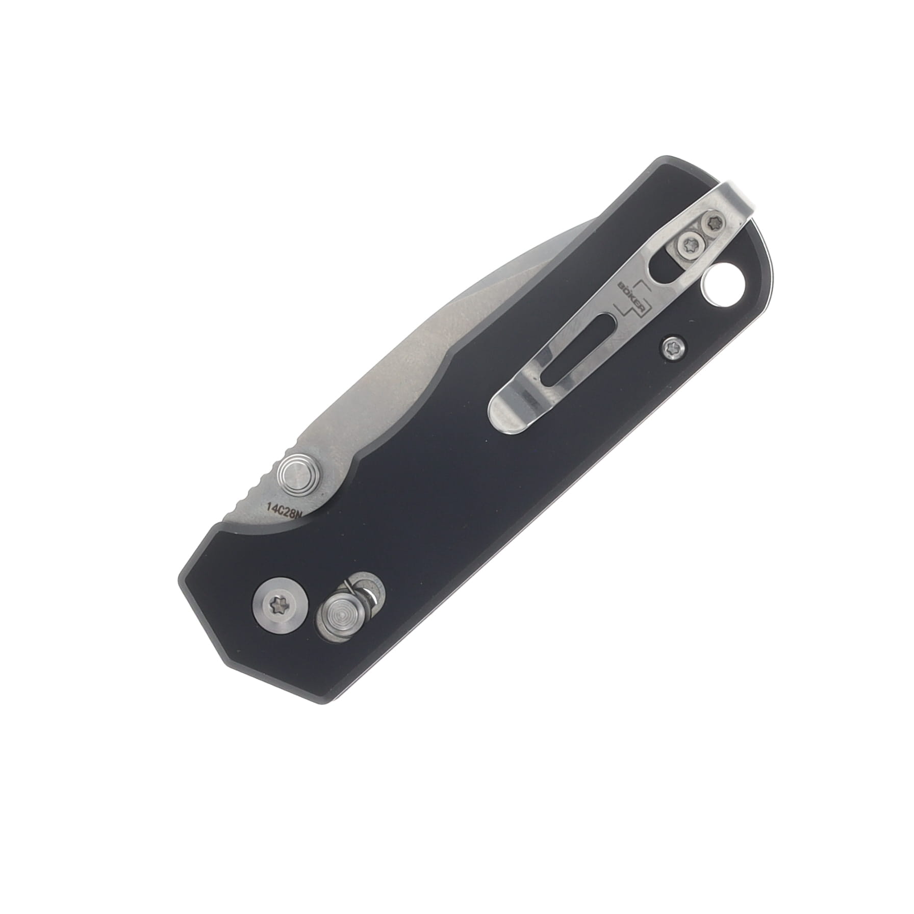 Boker Plus Rockstub Black Aluminum Folding Knife 440B Drop Point Blade BK01BP0050 View 6