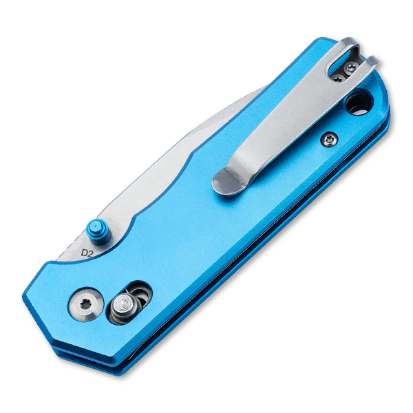 Boker Plus Rockstub Blue Elox Folding Knife Blue Aluminum Handle 440B Blade BK01BP0052 View 2