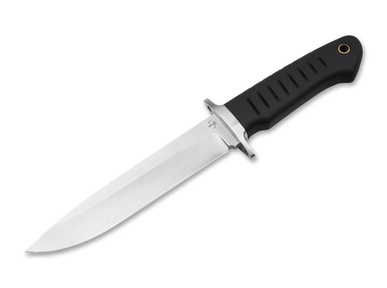 Boker Plus Sledgedog Fixed Blade Black TPR Handle 440B Drop Point Blade BK02BP0015 View 1