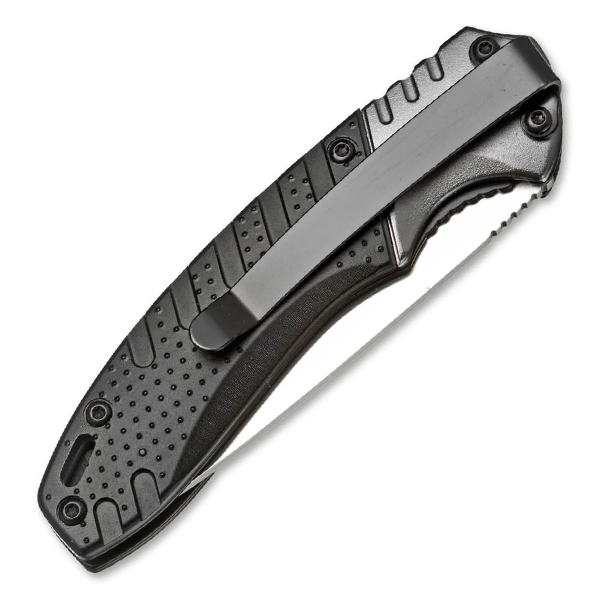 Boker Magnum Advance Pro EDC Folding Knife Black Aluminum Handle 440 Blade BK01BP0057 View 2