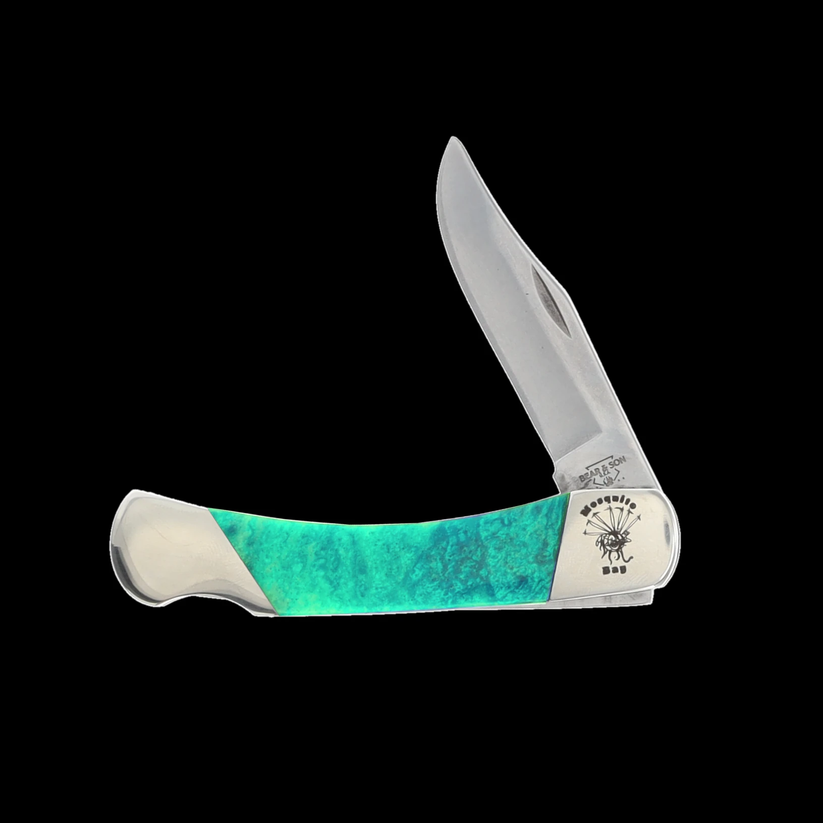 Bear & Son SMKW Exclusive Mosquito Bay Glow-in-the-Dark Medium Lockback Folding Knife MBBO05 View 6