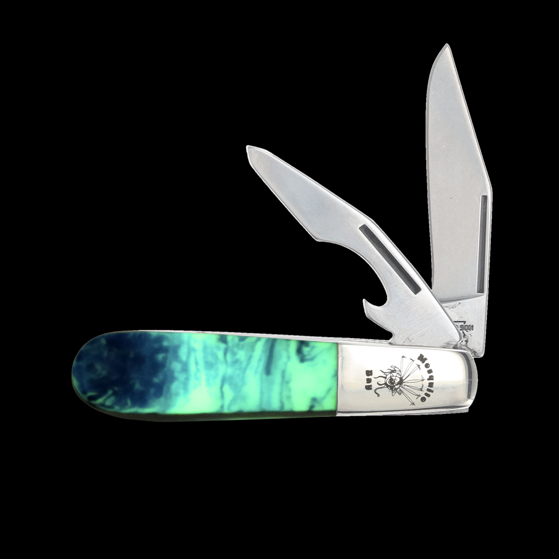 Bear & Son SMKW Exclusive Mosquito Bay Glow-in-the-Dark Beer Tender Folding Knife MBBO281BO View 5