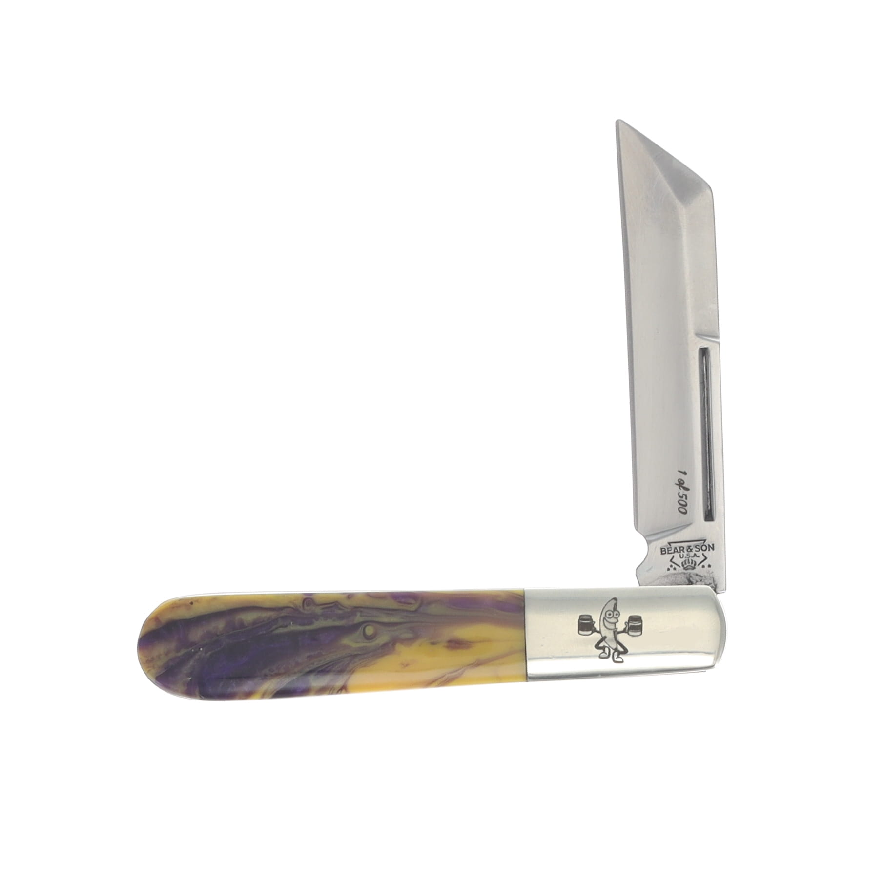 Bear & Son SMKW Exclusive Peanut Butter & Jelly Barlow Folding Knife PBJ180 View 1