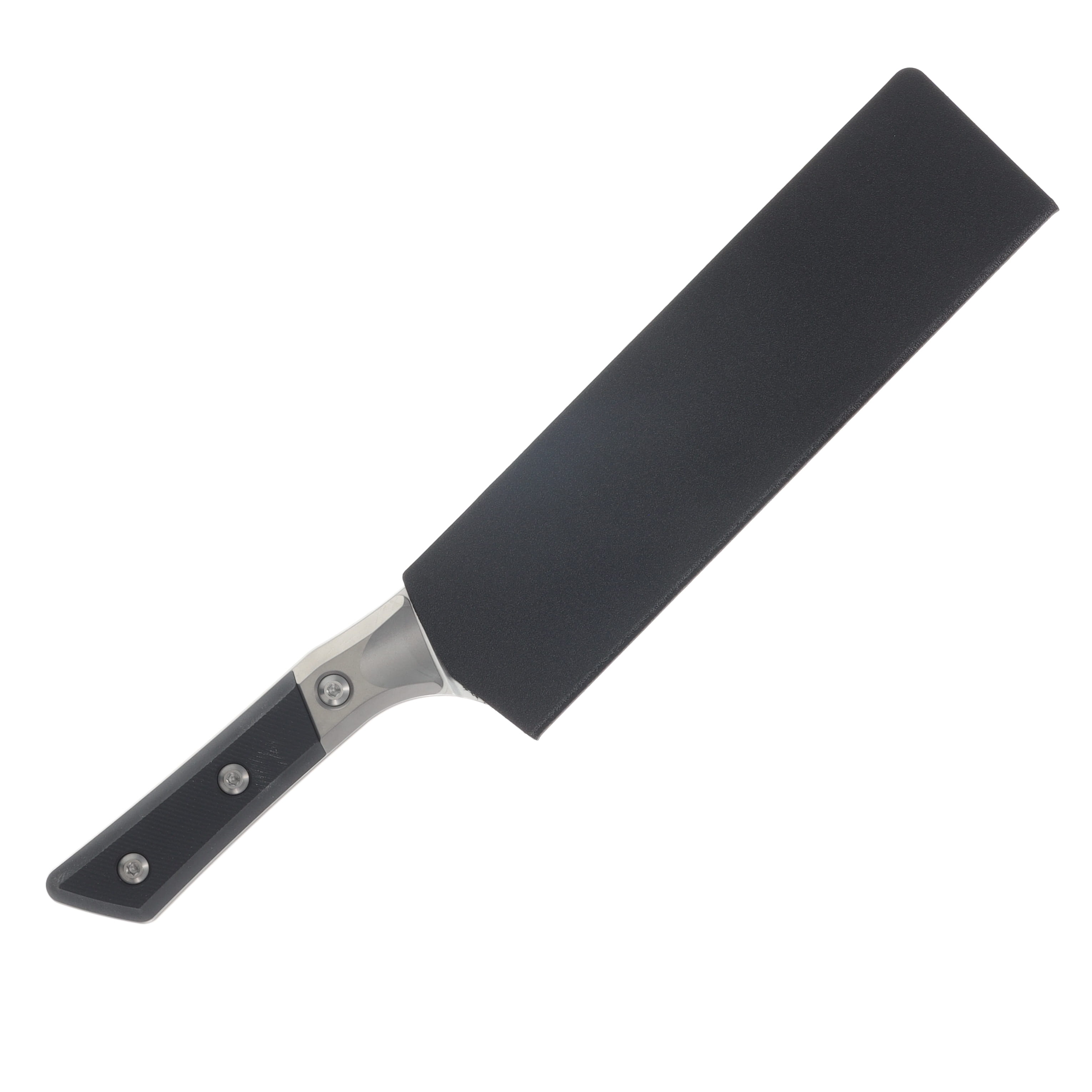 Microtech 8in Chef Knife Stonewash Standard W/Bolster Black G-10 MT3000B10BK View 3