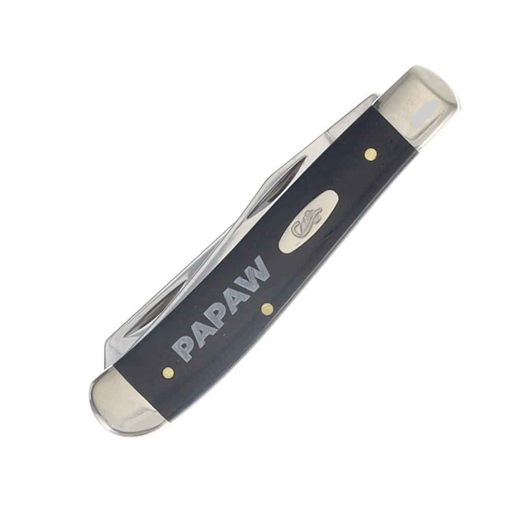 Case XX Mediterranean Blue Bone Papaw Mini Trapper Folding Knife with Gift Tin CA10432 View 5