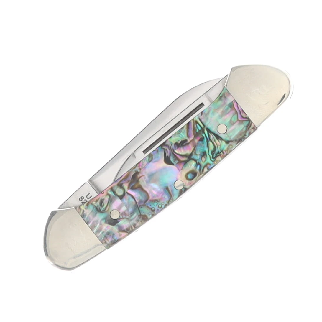 Case XX Abalone Baby Butterbean Folding Knife with Velvet Box CA12039 View 3
