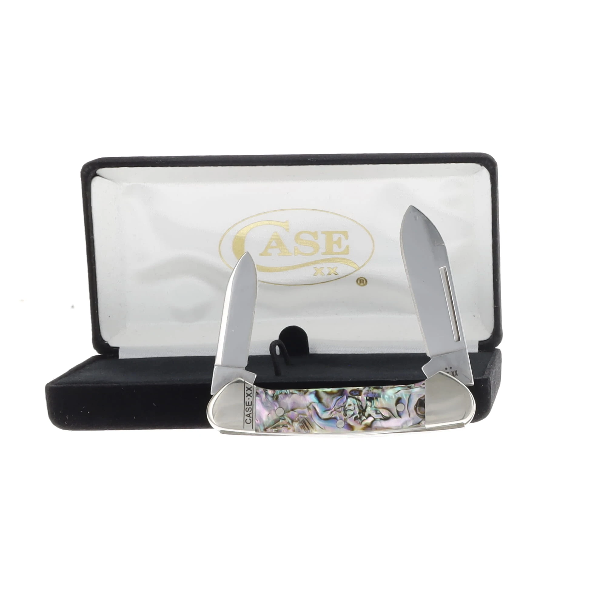 Case XX Abalone Baby Butterbean Folding Knife with Velvet Box CA12039 View 6