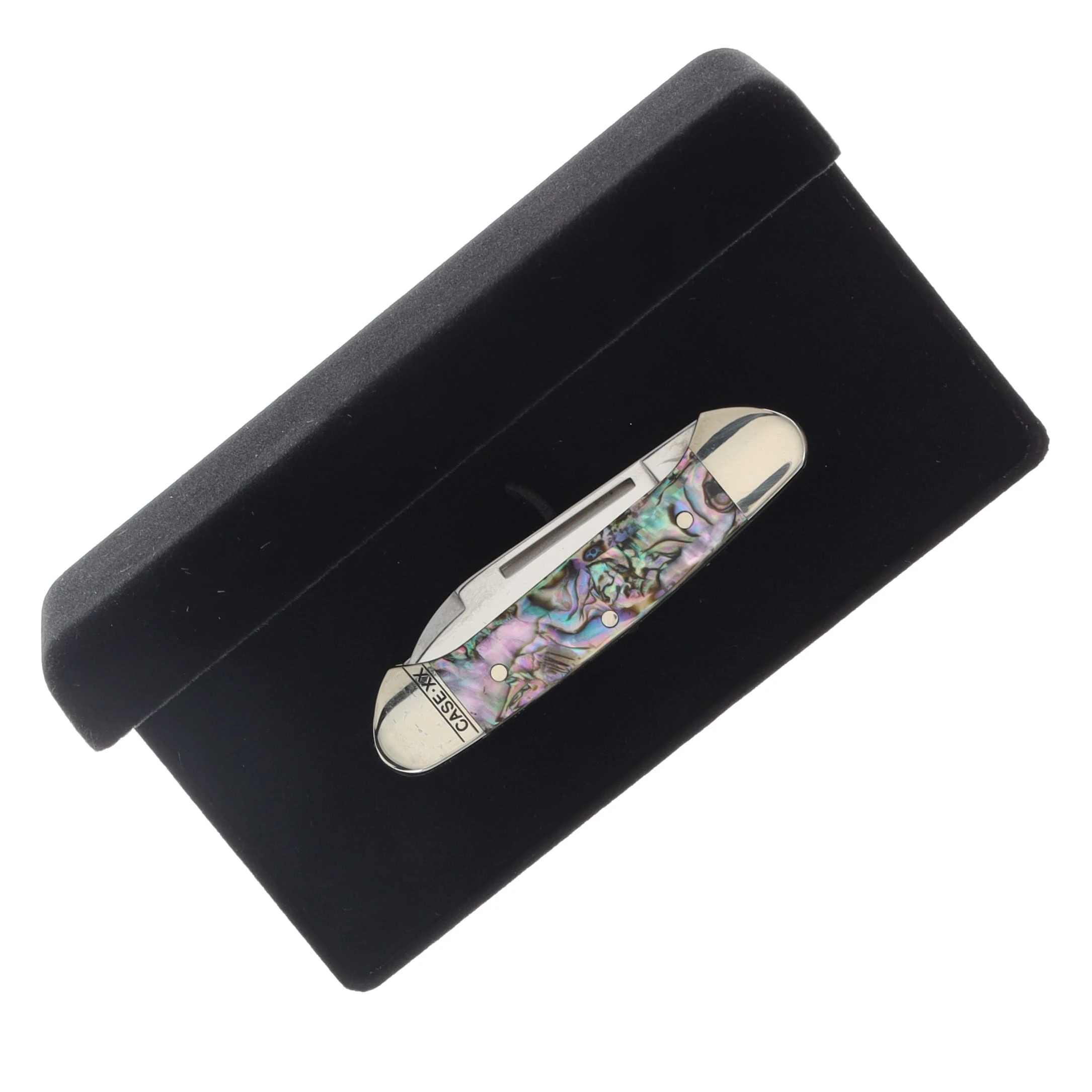 Case XX Abalone Baby Butterbean Folding Knife with Velvet Box CA12039 View 7