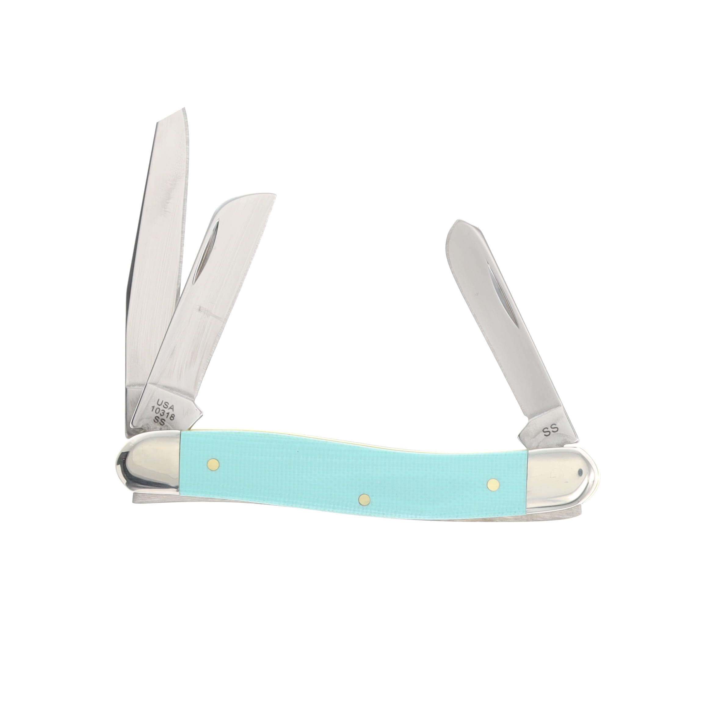 Case Seafoam Green G-10 - Smooth Medium Stockman (10318 SS) CA18111 View 2