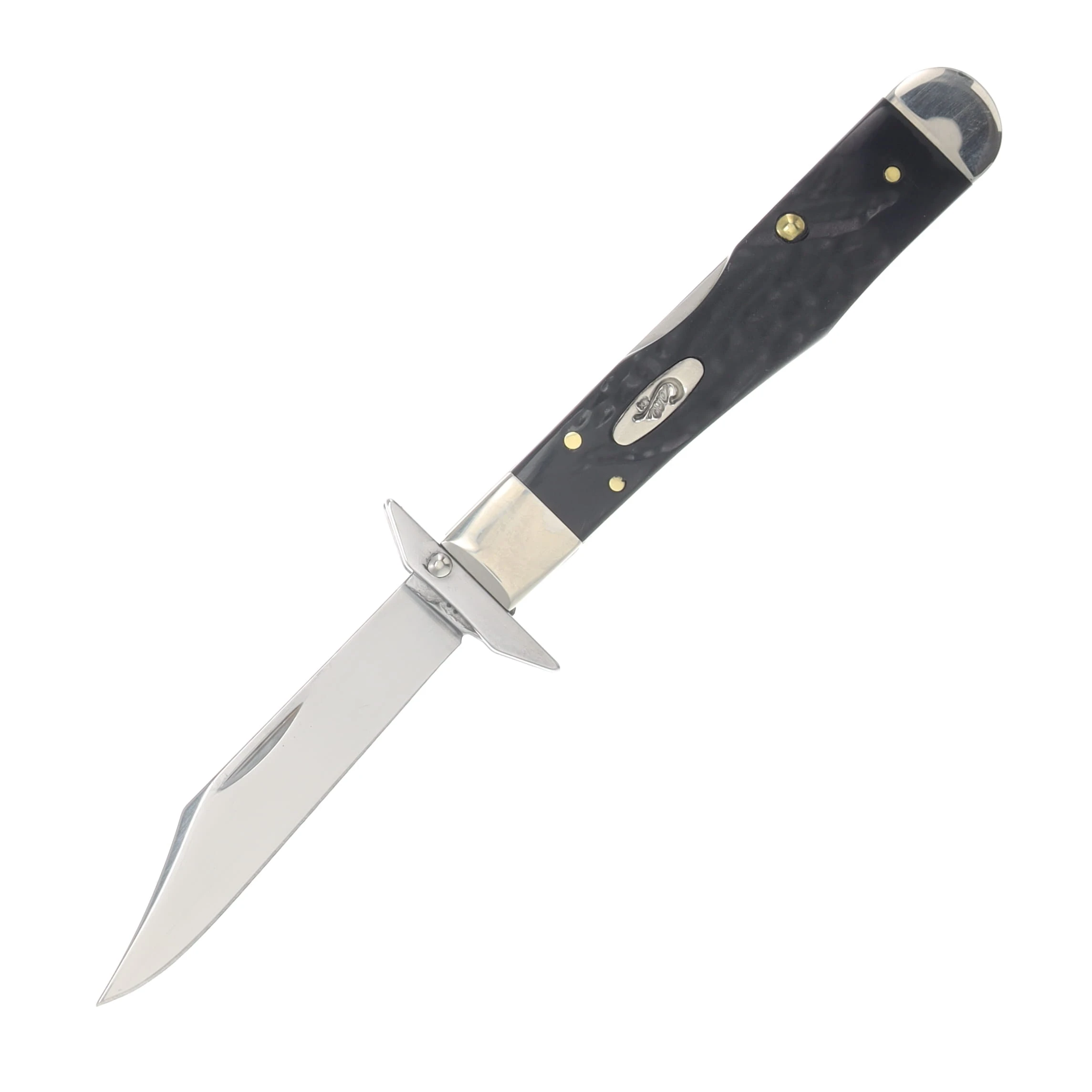 Case XX Jigged Rough Black Synthetic  Cheetah Cub Lockback Folding Knife CA18243 View 1