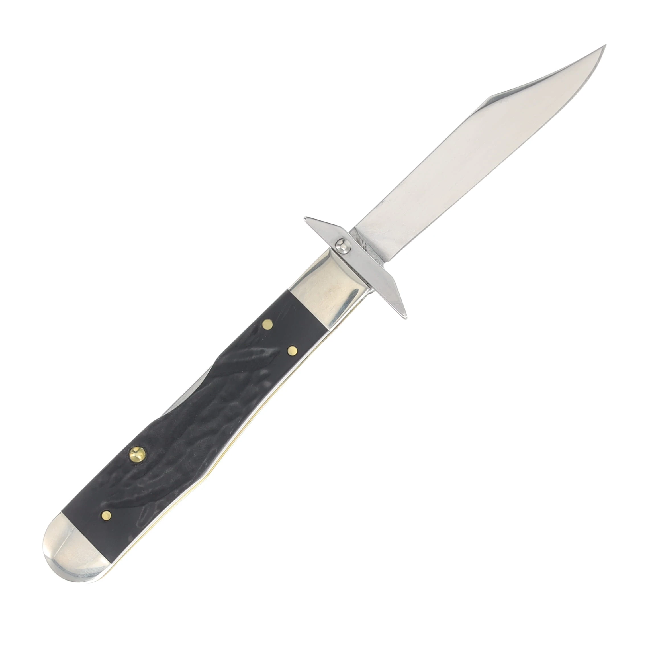 Case XX Jigged Rough Black Synthetic  Cheetah Cub Lockback Folding Knife CA18243 View 2