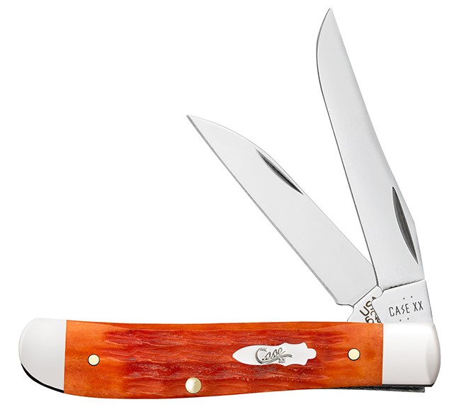 Case XX Tequila Sunrise Crandall Jigged Bone Mini Trapper Folding Knife CA57531 View 1