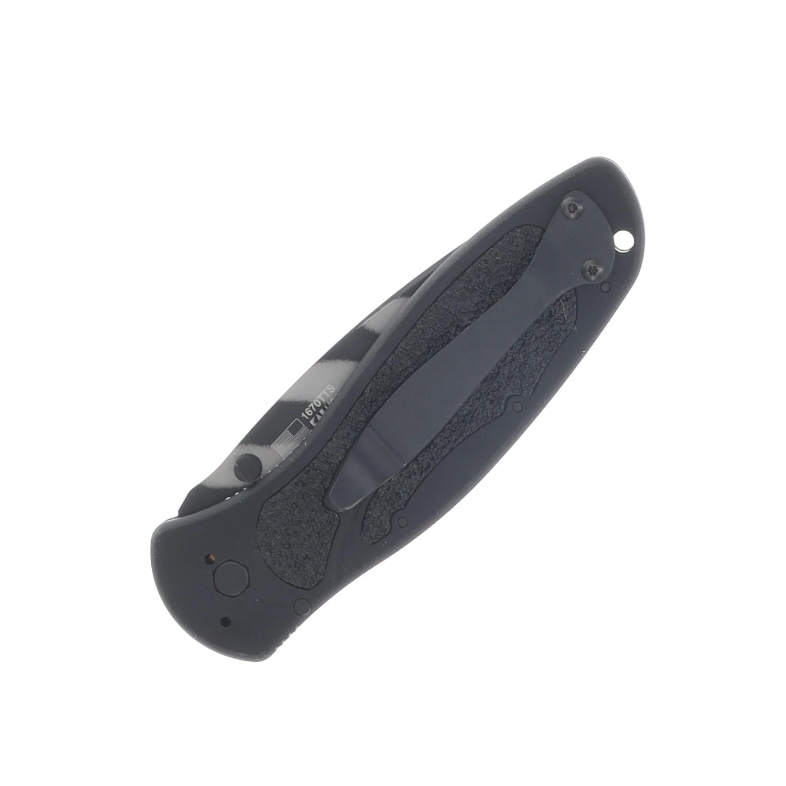 Kershaw Blur Tiger Stripe AO Folding Knife Black Aluminum-Trac Tec Insert Handle PS Tanto Blade KS1670TTSST View 4