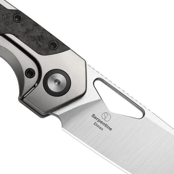 Kizer Serpentine Folding Knife Titanium & Carbon Fiber Handle Elmax Drop Point Blade KI3759FDA1 View 7