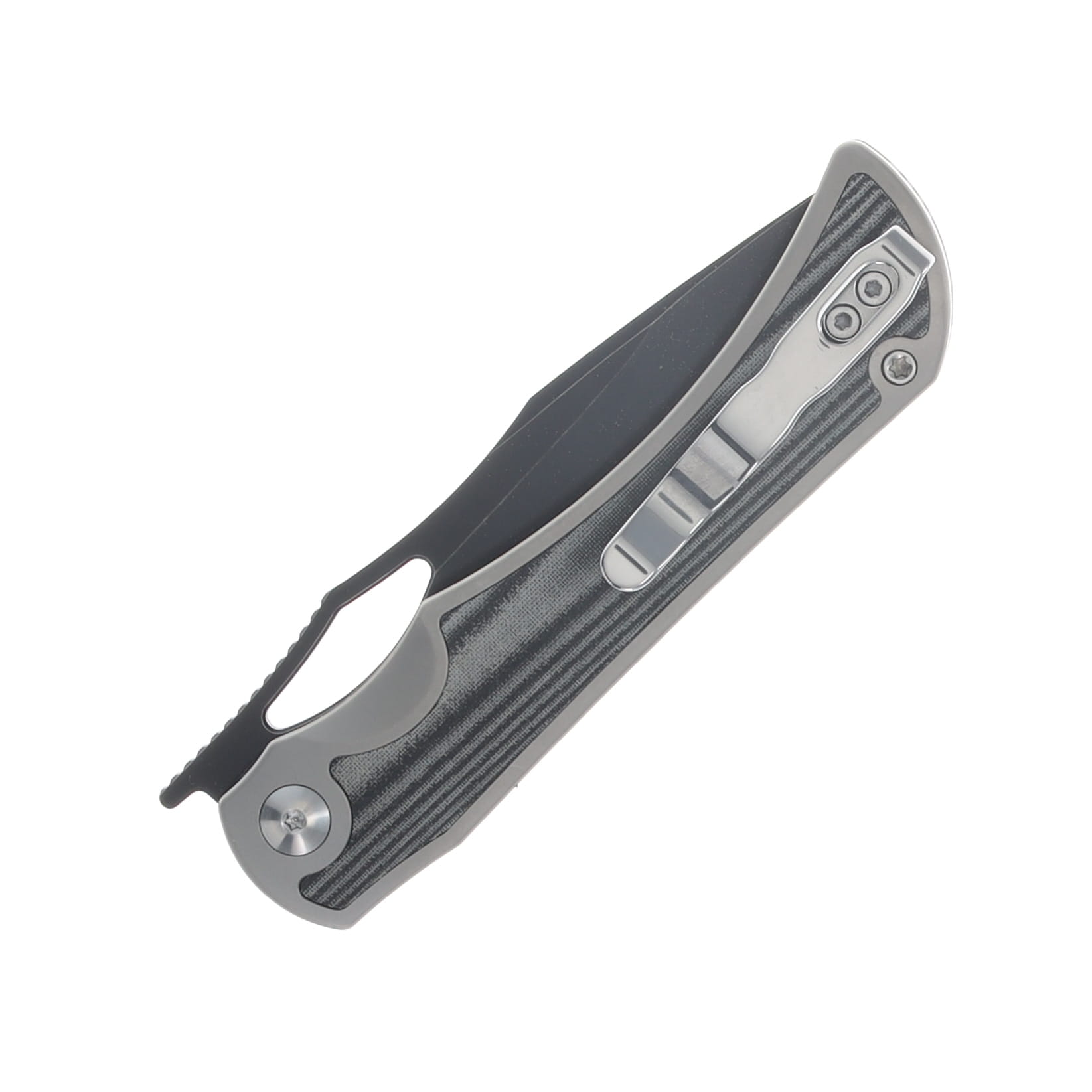 Kizer Allure Folding Knife Titanium-Black Norplex Ultrex Micarta Handle S45VN Drop Point Blade KI4763LDA2 View 5