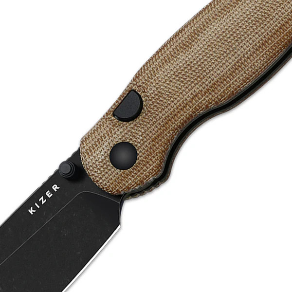 Kizer Phoca BD Folding Knife Brown Norplex Ultrex Micarta Handle