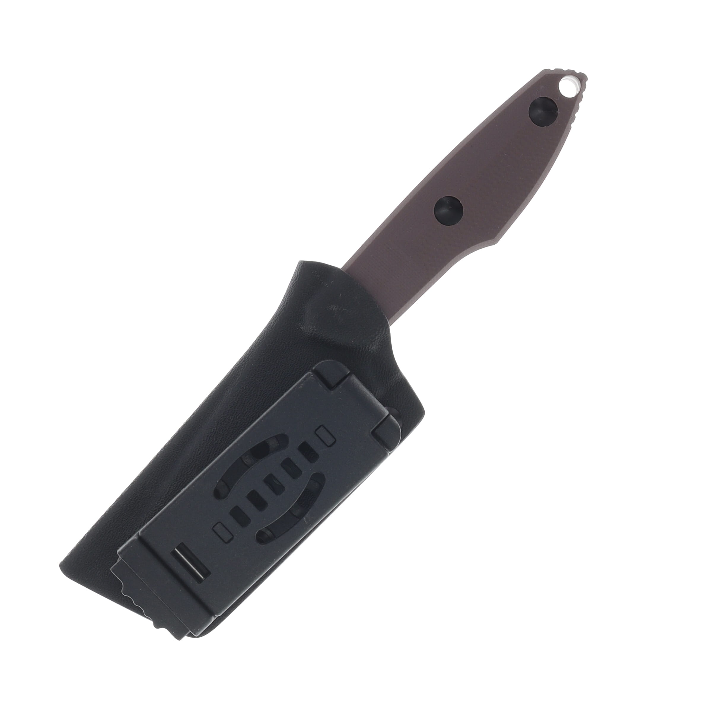 Kizer Splinter Fixed Knife Brown G-10 Handle Black Stonewashed  AEB-L Drop Point Blade 1087A2 View 9