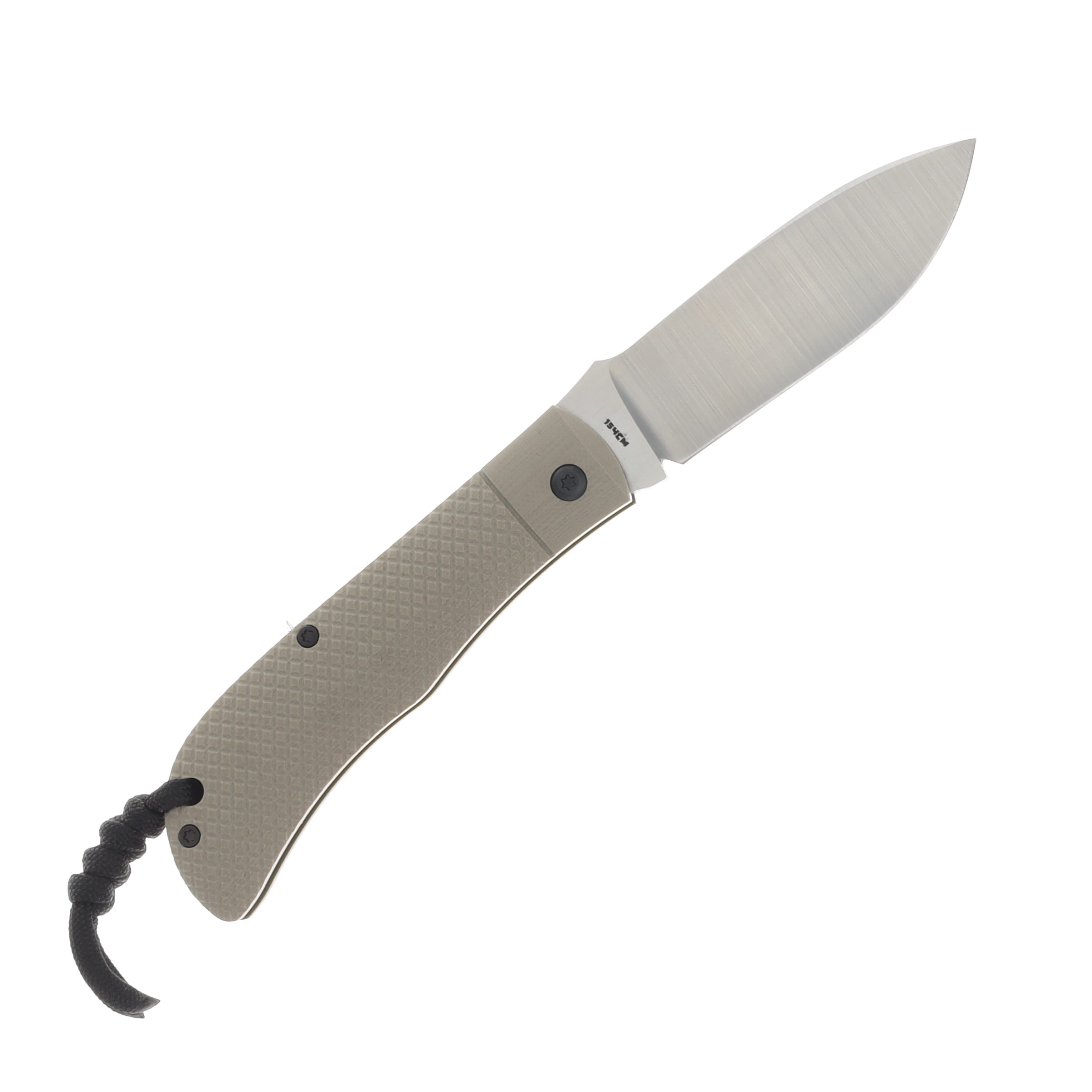 Jack Wolf Timber Jack Cross Hatch Folding Knife FDE G-10 | Smoky