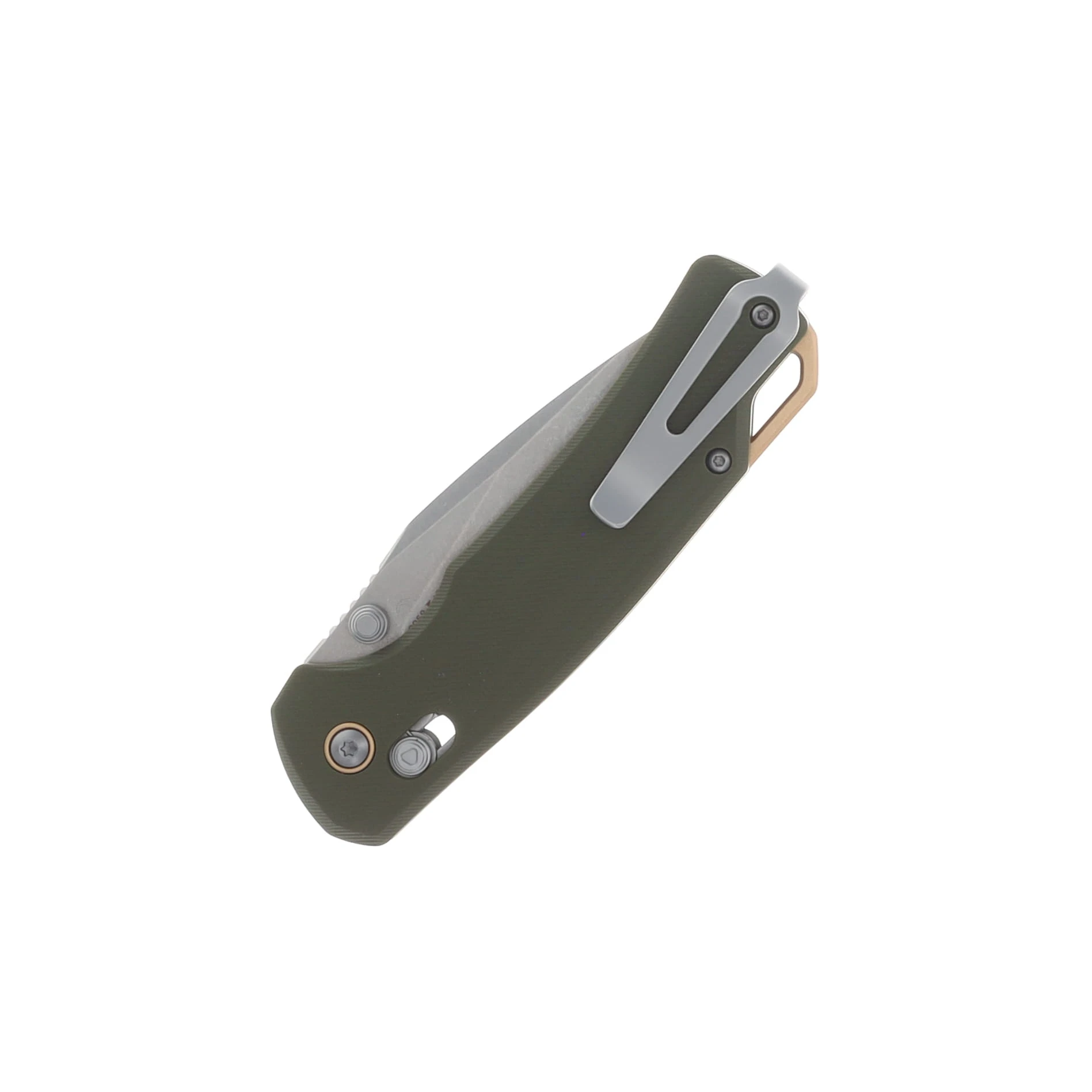 Kershaw Proximal Folding Knife Stonewash D2/Olive G-10 KS2058 View 4