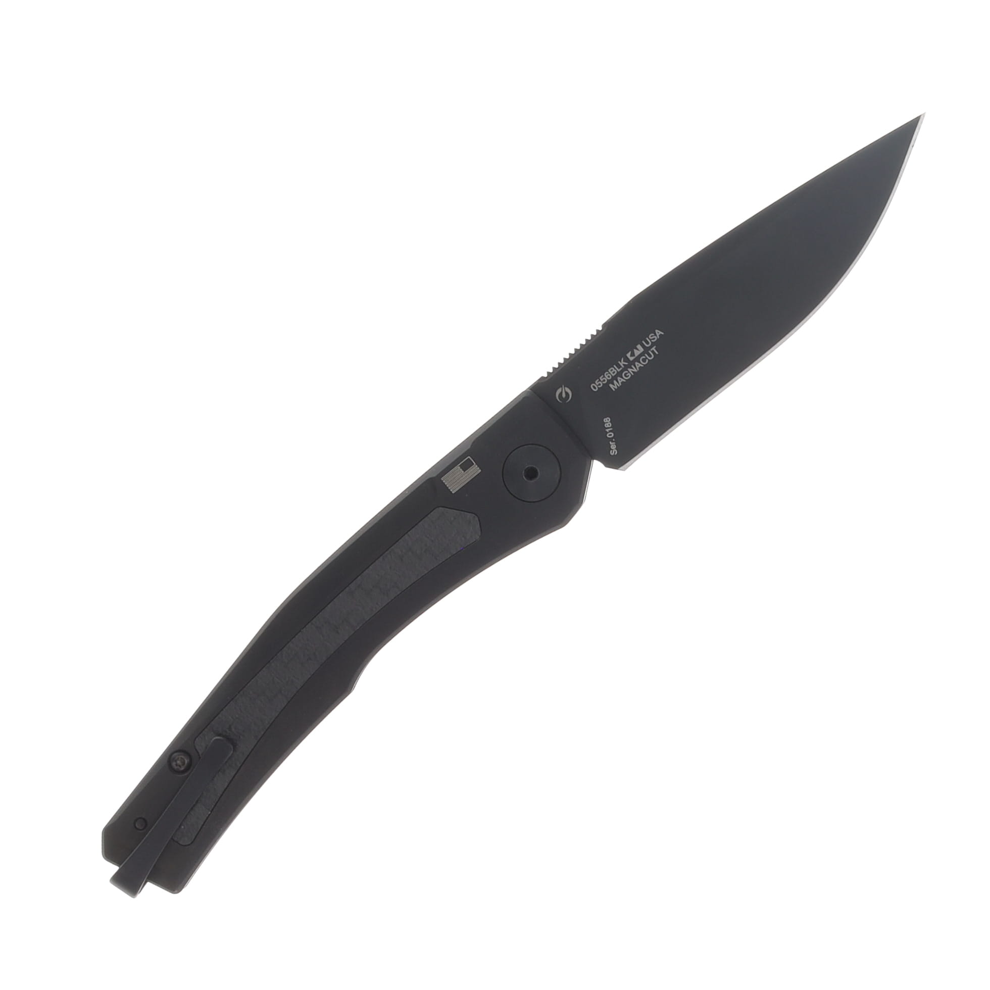 ★ots0608★③ Zero Tolerance OTS Auto Black Carbon Fiber Inlay Black Magnacut