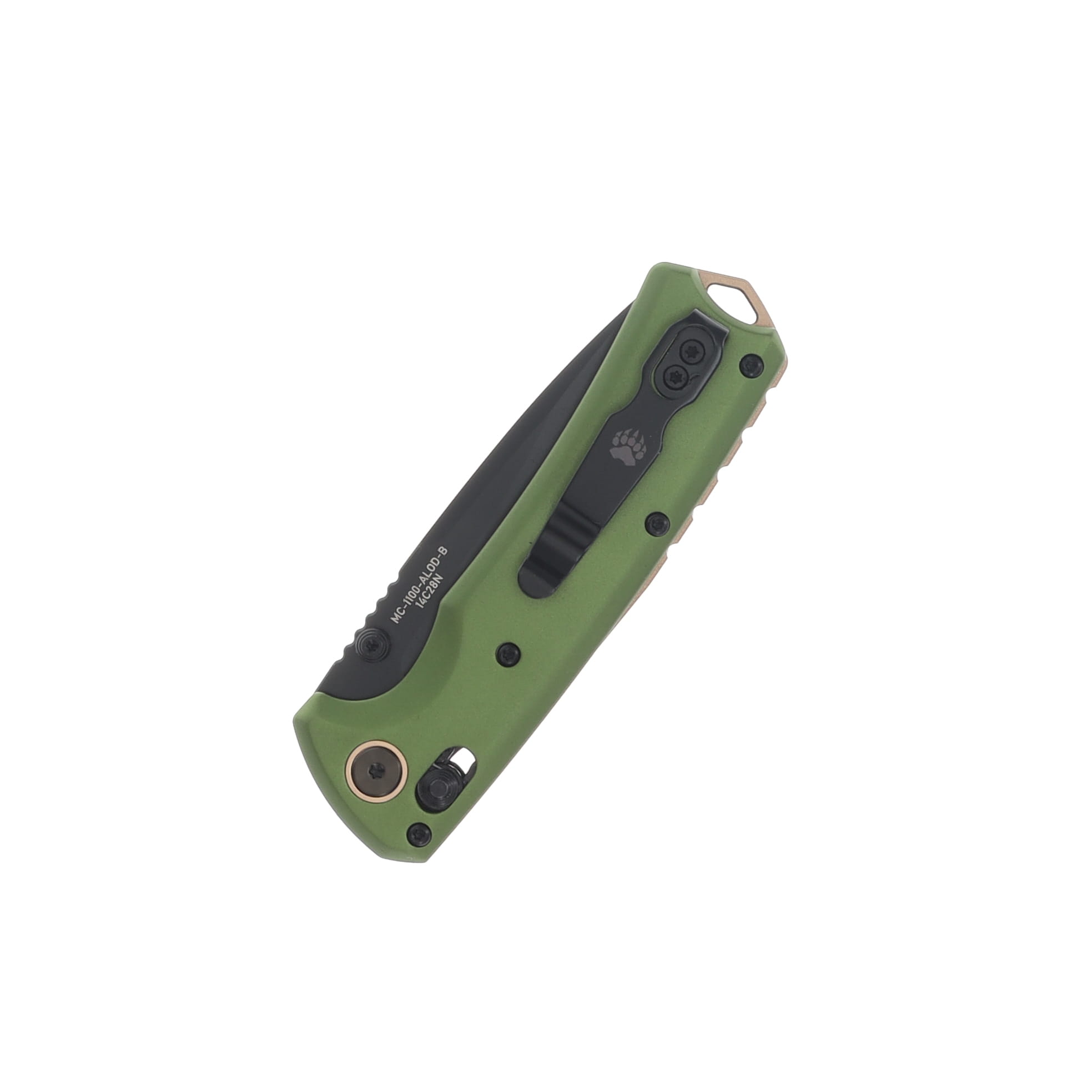 Bear & Son Bear Ops Bomber Nekama 2 Folder OD Green Handle Black